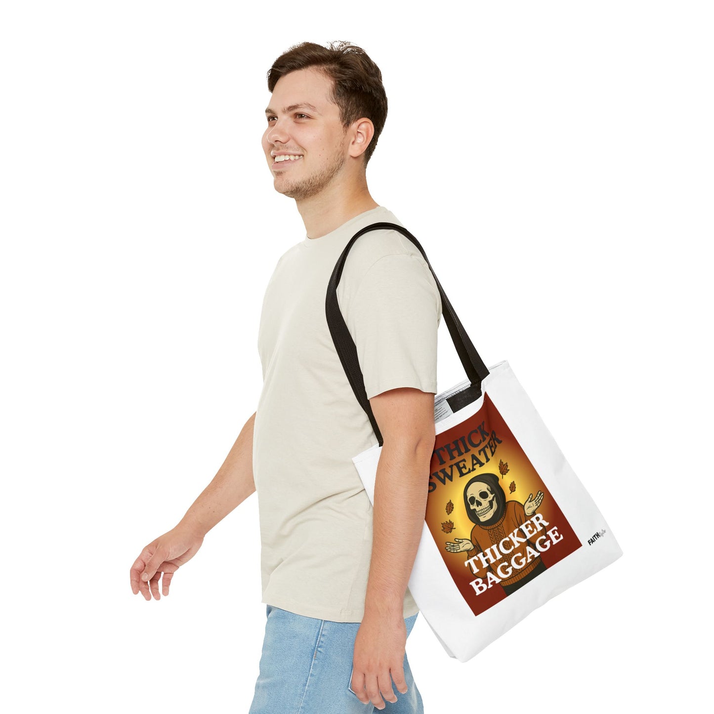 FaithStyles Fall-Themed Thicker Baggage Tote Bag, Halloween, Autumn Vibes, Eco-Friendly Gift, Spooky Baggage, Seasonal Carryall, Shopping Bag, Casual Style