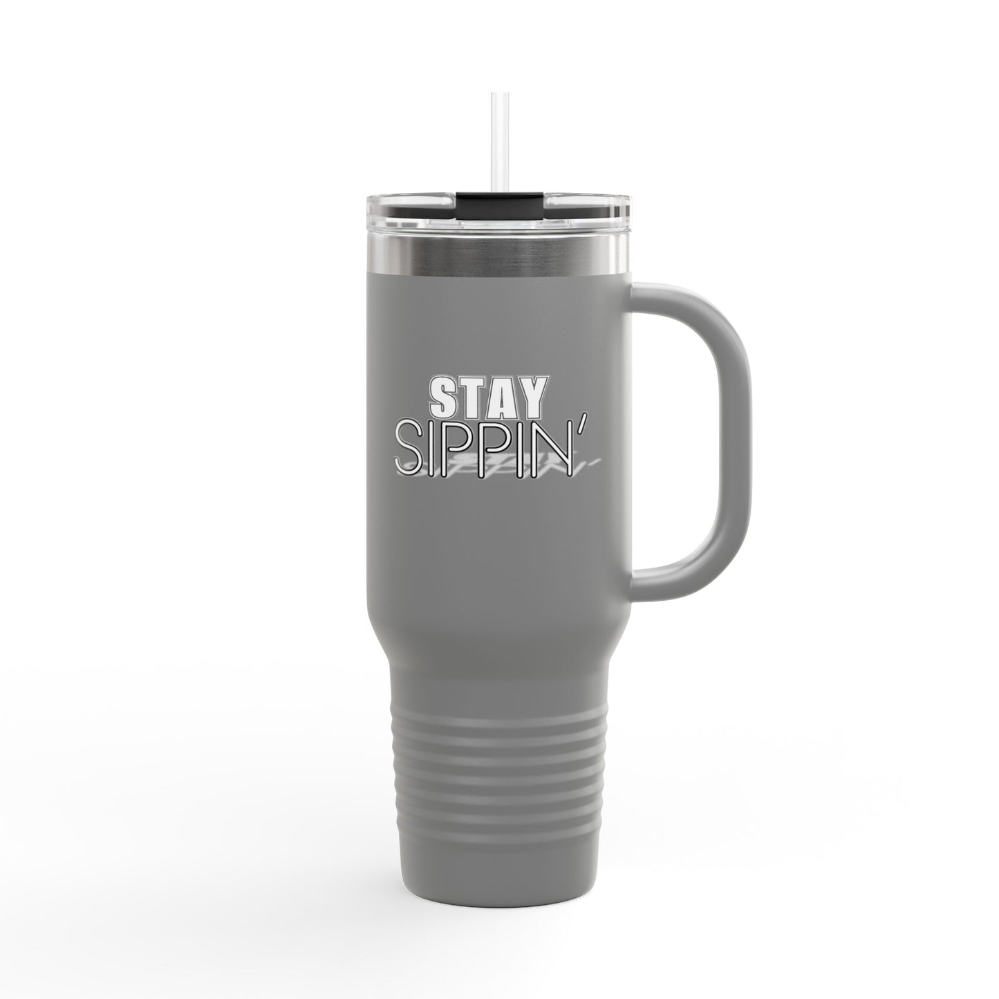 Stay Sippin' Insulated Travel Mug, Perfect for On-the-Go, 40oz Drinkware, Eco-Friendly, Great Gift for Coffee Lovers, Road Trips