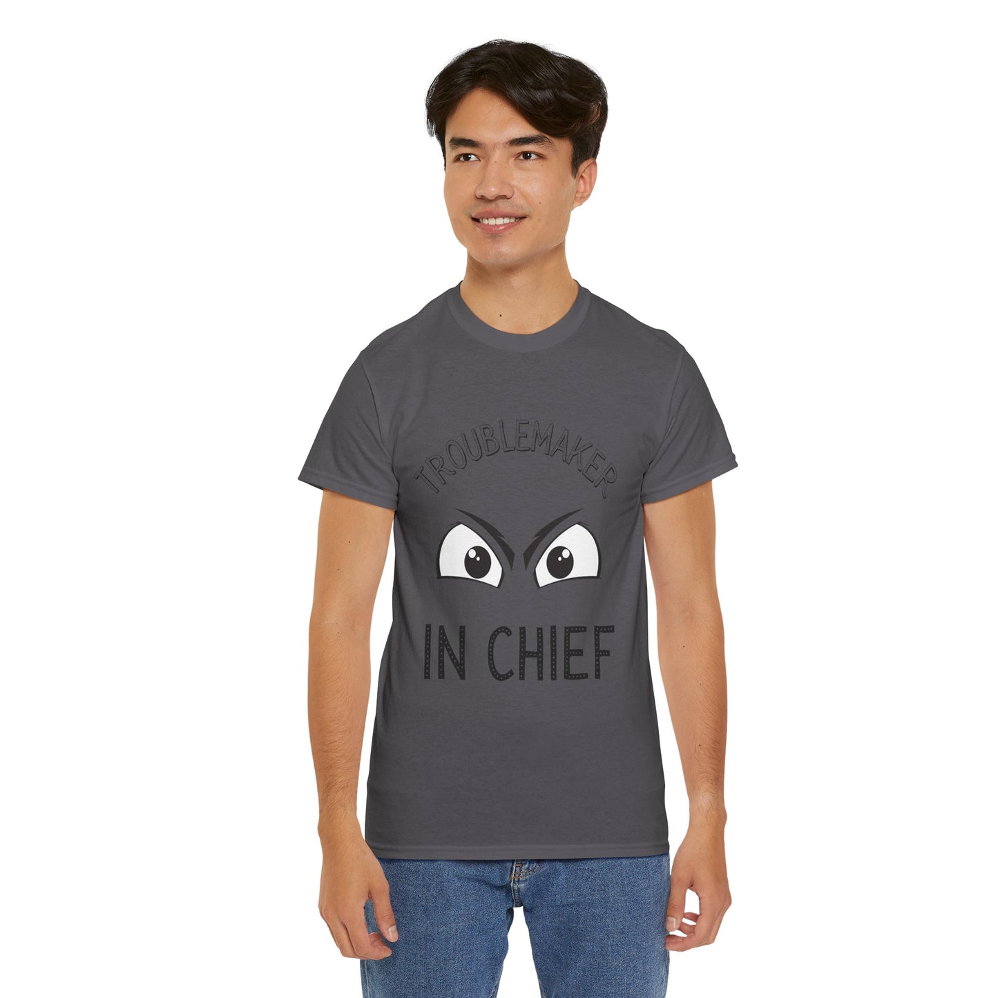 Troublemaker in Chief Tee, Funny Graphic Tee, Unisex T-Shirt, Casual Humor Shirt, Perfect Gift for Friends