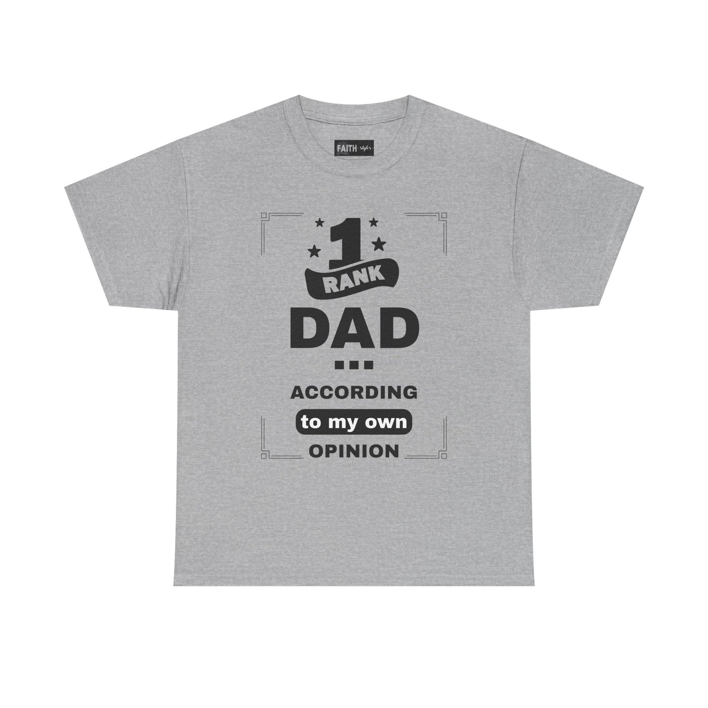 #1 Dad Unisex Heavy Cotton Tee - Perfect Gift for Father's Day, Birthday, or Family Celebrations, Casual Wear, Statement T-Shirt