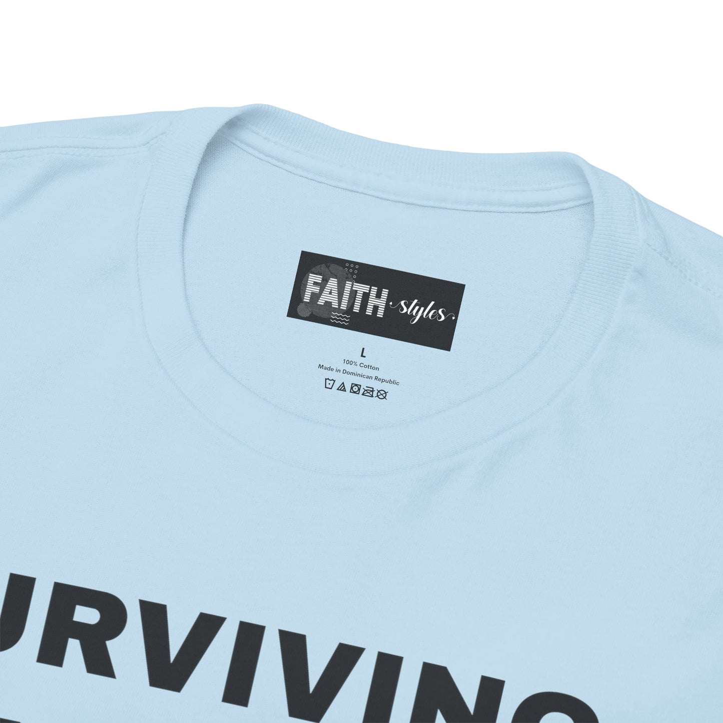 Surviving on Coffee Tee - Unisex Heavy Cotton Shirt, Funny Gift for Coffee Lovers, Perfect for Everyday Wear, Birthday & Holidays