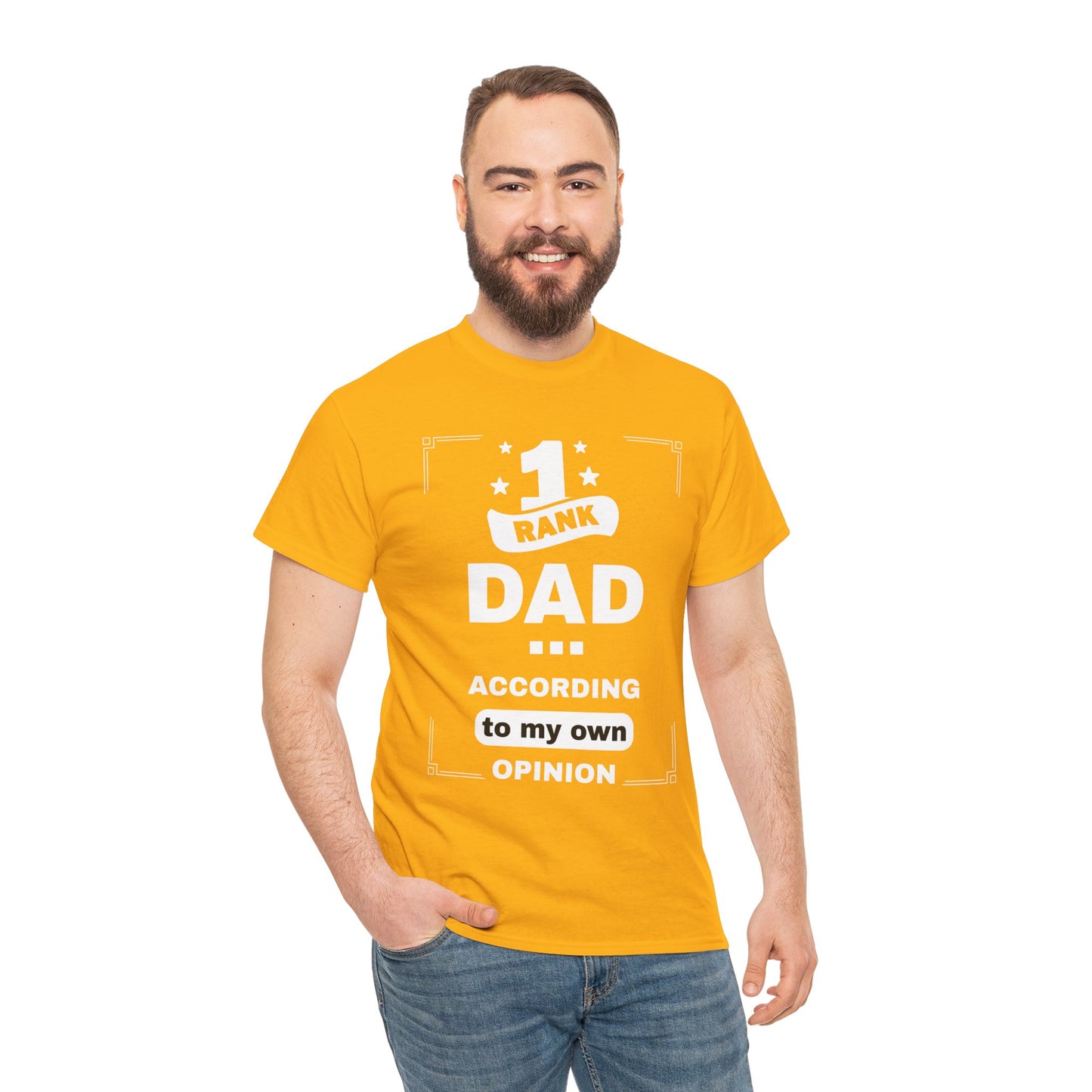 #1 Dad Unisex Heavy Cotton Tee - Perfect Gift for Father's Day, Birthday, or Family Celebrations, Casual Wear, Statement T-Shirt