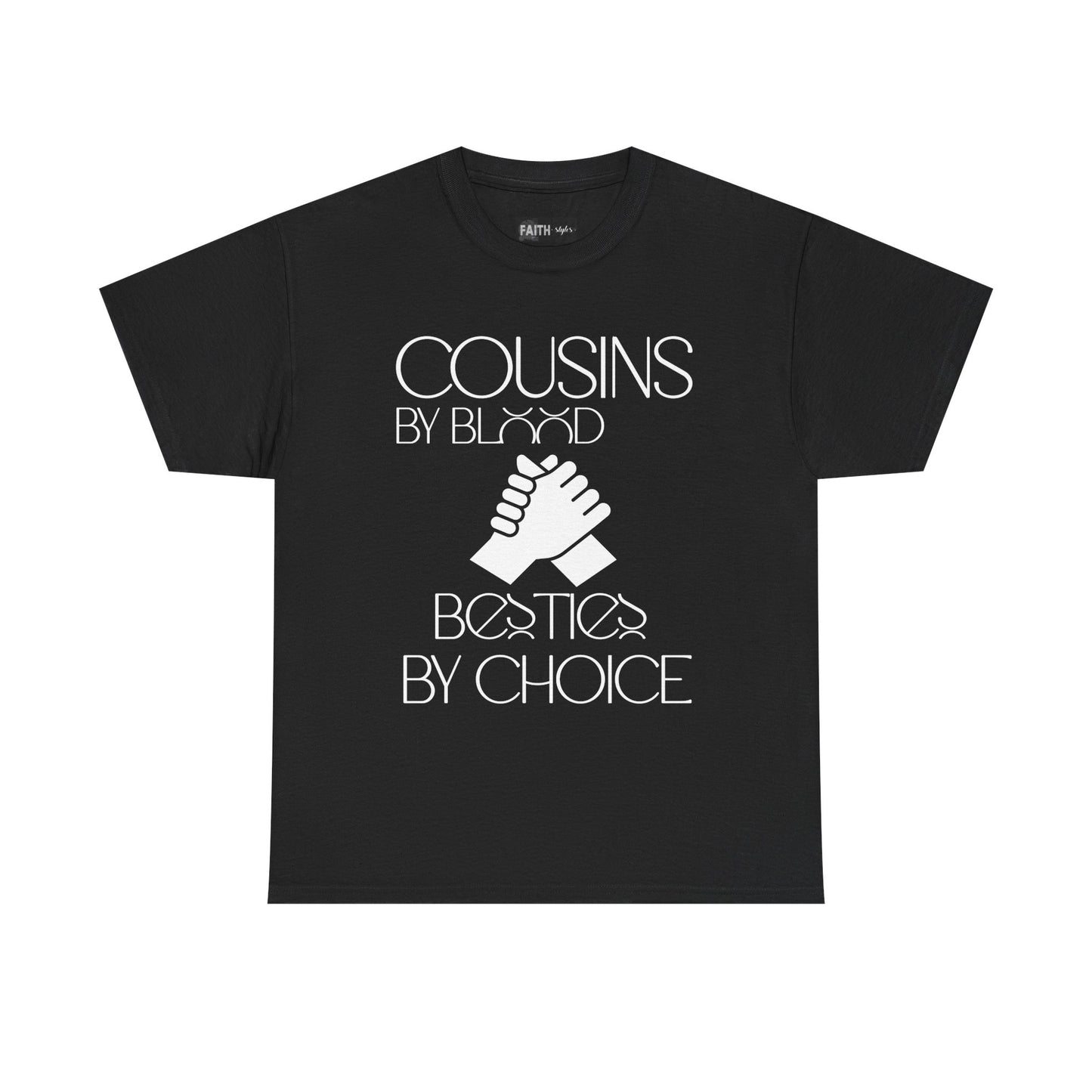 Cousins & Besties Tee, Unisex Heavy Cotton T-Shirt, Family Reunion Apparel, Friendship Gift, Casual Wear, Summer Style