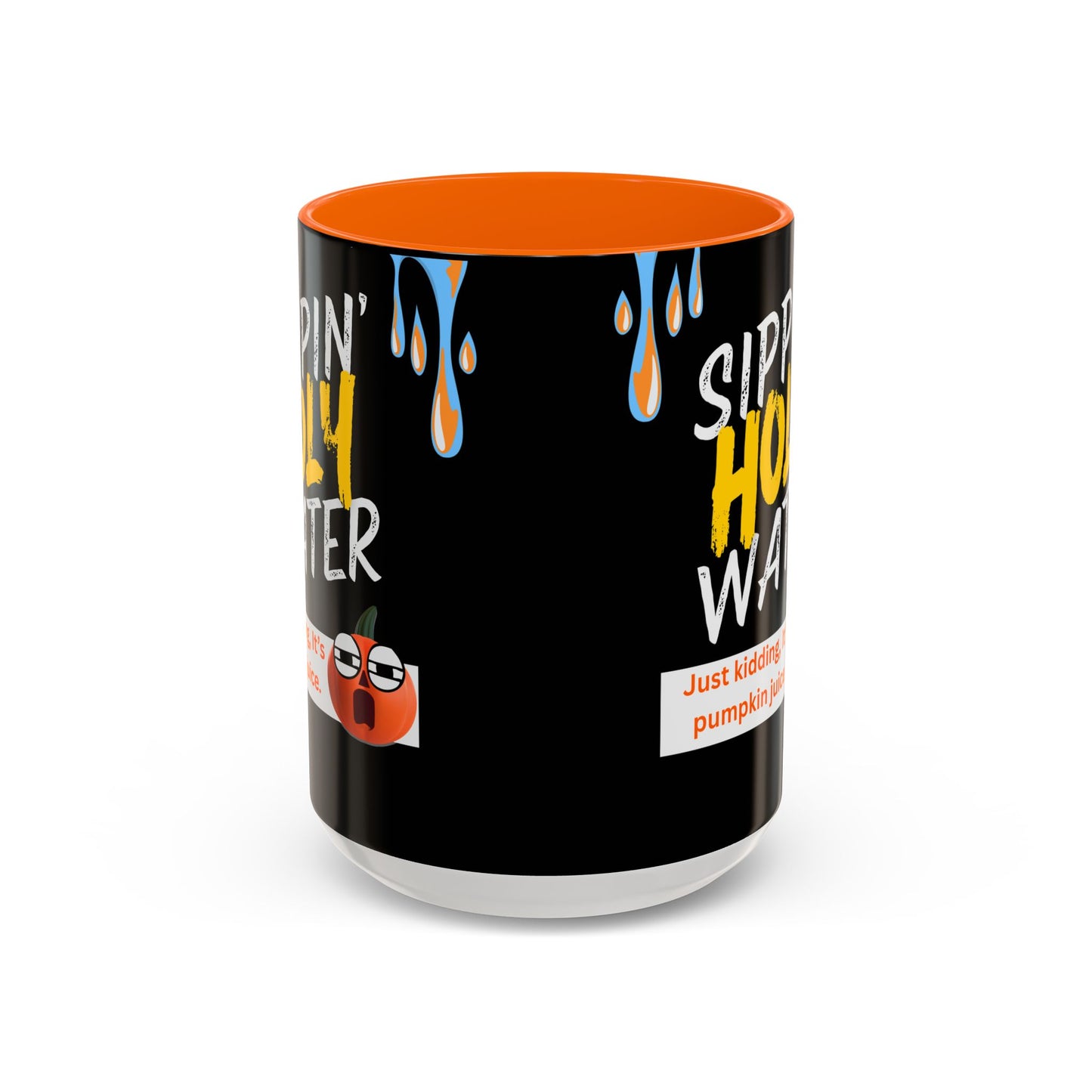 Sippin' Holy Water Coffee Mug, Funny Pumpkin Juice Mug, Halloween Coffee Cup, Unique Gift for Fall, Cute Office Mug, Quirky Kitchenware