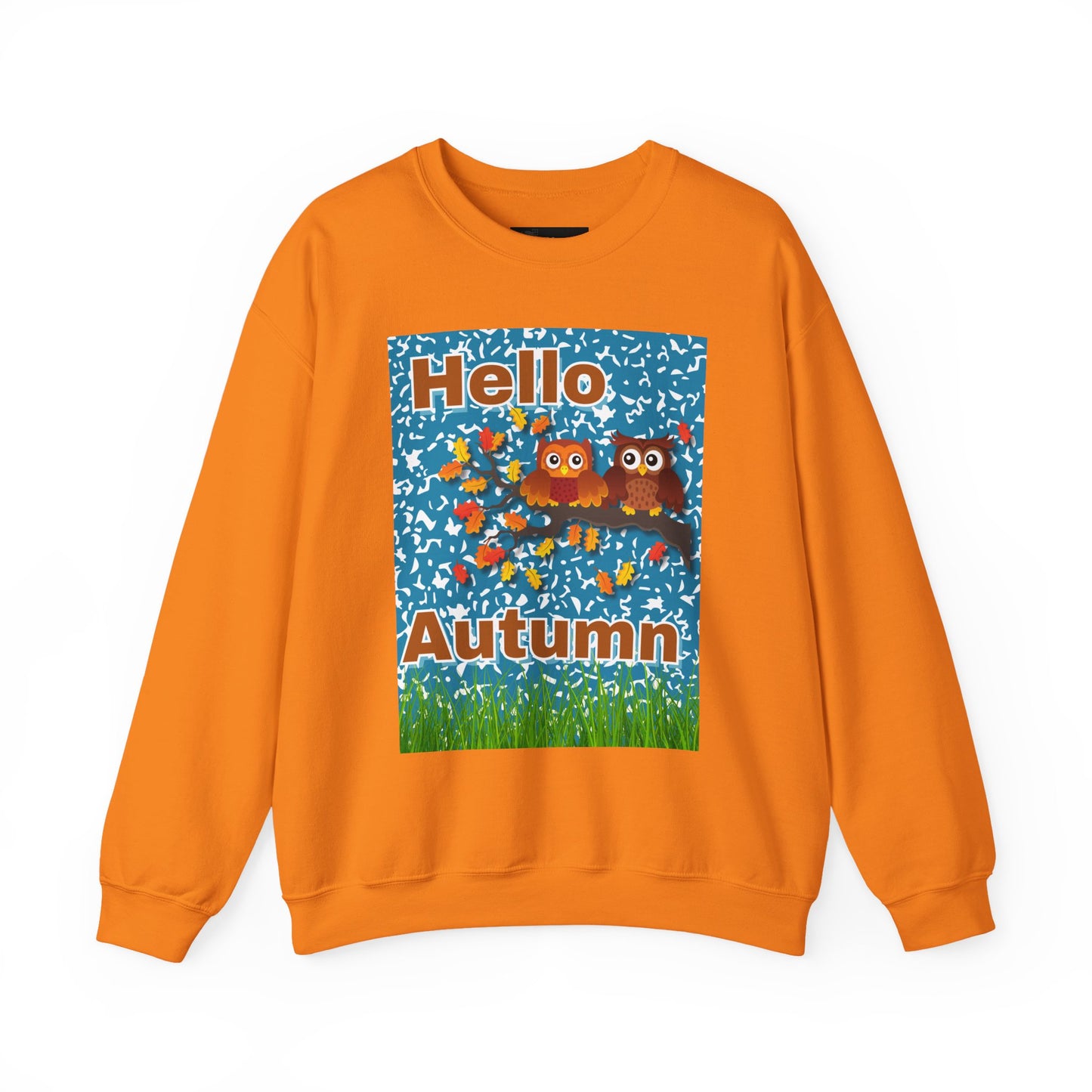 Autumn Owl Crewneck Sweatshirt, Cozy Fall Apparel, Seasonal Gift, Halloween, Thanksgiving, Cute Sweatshirt, Unisex Fall Fashion
