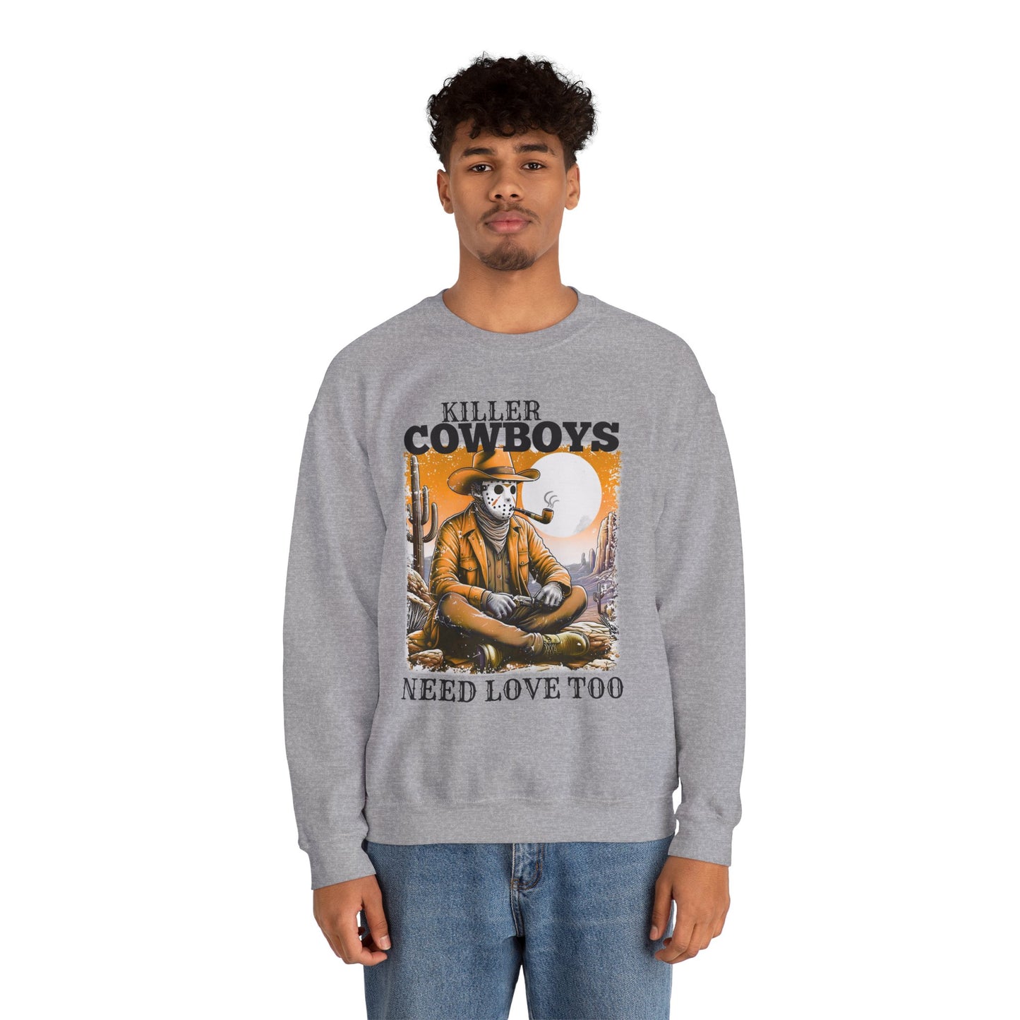 Killer Cowboys Graphic Sweatshirt, Cozy Unisex Pullover, Great for Cowboy Fans