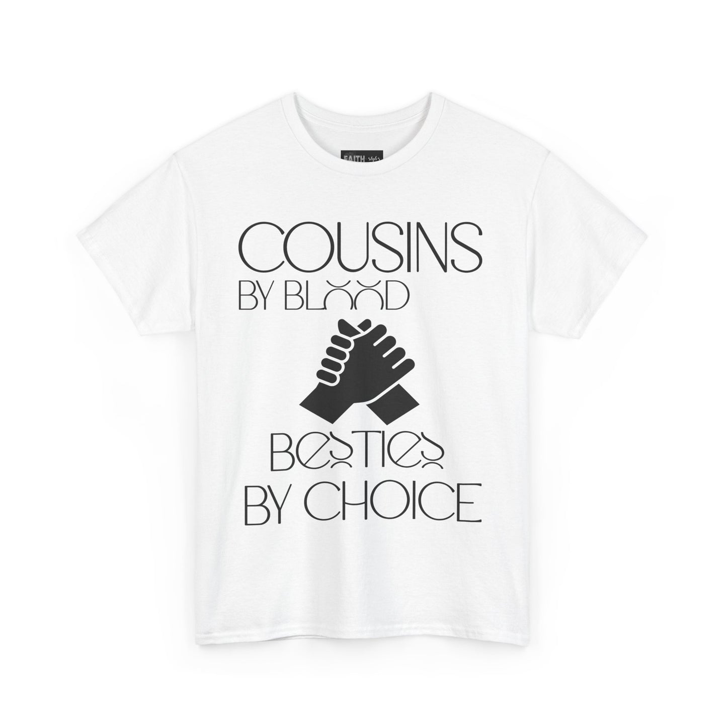 Cousins & Besties Tee, Unisex Heavy Cotton T-Shirt, Family Reunion Apparel, Friendship Gift, Casual Wear, Summer Style