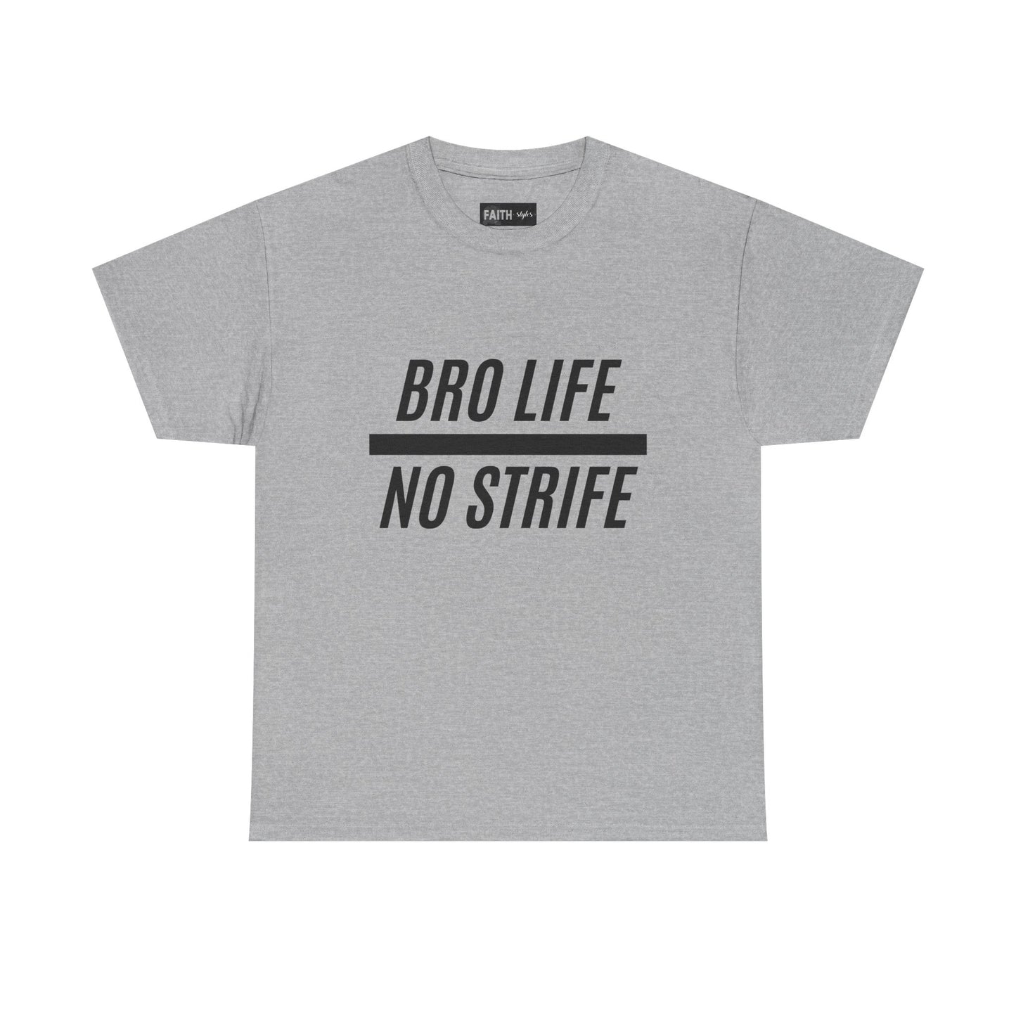 Bro Life Unisex Heavy Cotton Tee, Casual Graphic T-Shirt, Funny Gift for Friends, Everyday Wear, Brotherhood Apparel, Birthday Gift