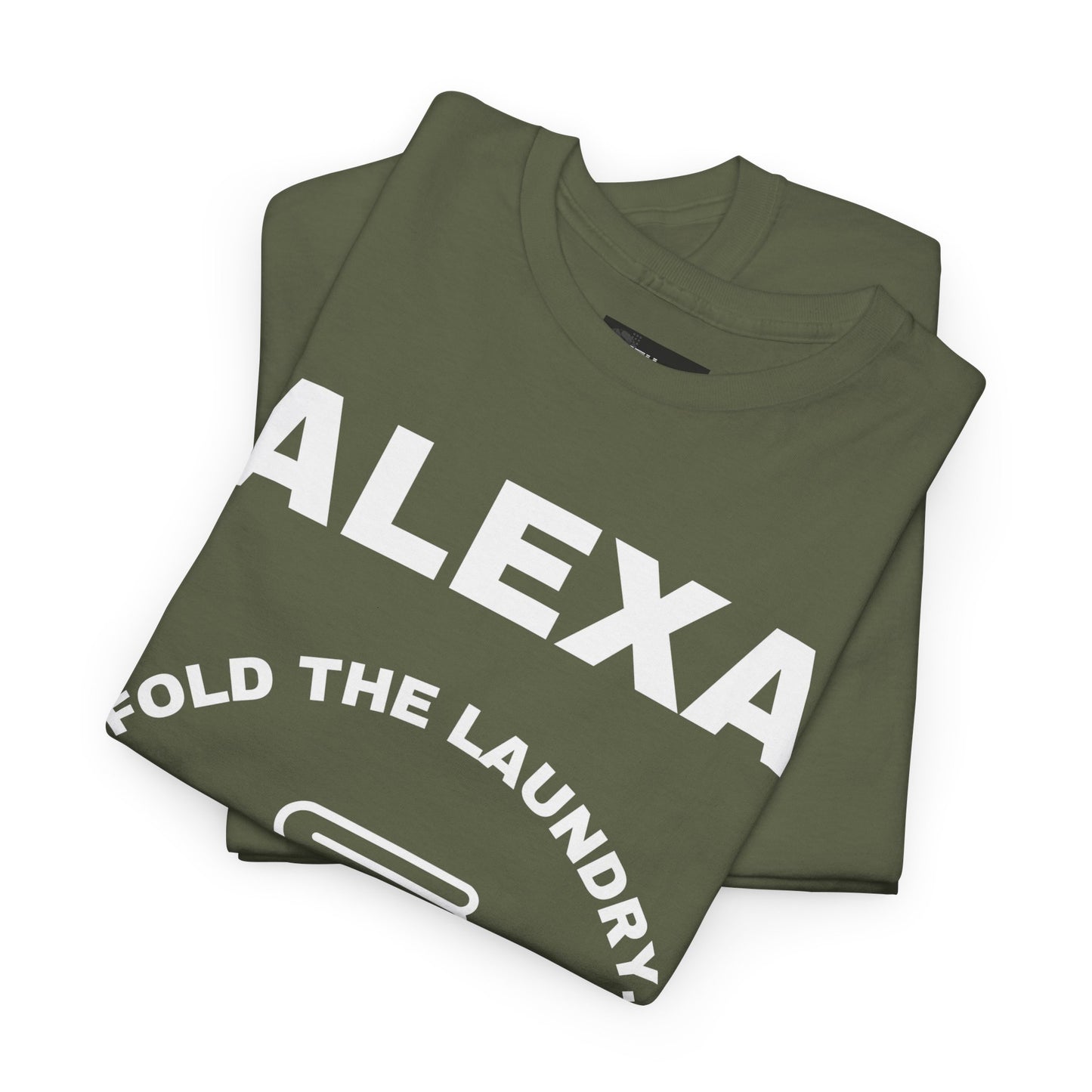 Funny Laundry T-Shirt, Humor Tee, Gift for Mom, Funny Housework Shirt, Unisex Cotton Tee, Alexa Joke Shirt