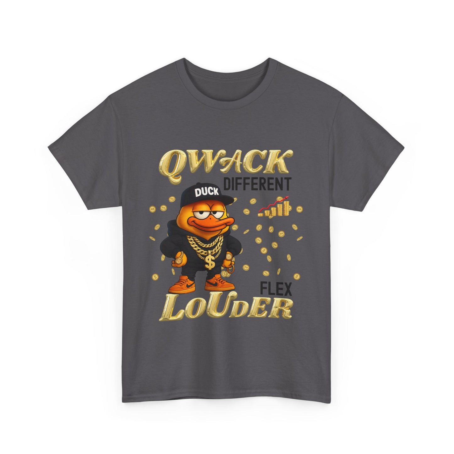 Qwack Different Unisex Heavy Cotton Tee, Fun T-Shirt, Gift for Duck Lovers, Casual Wear, Streetwear Style, Summer Vibes
