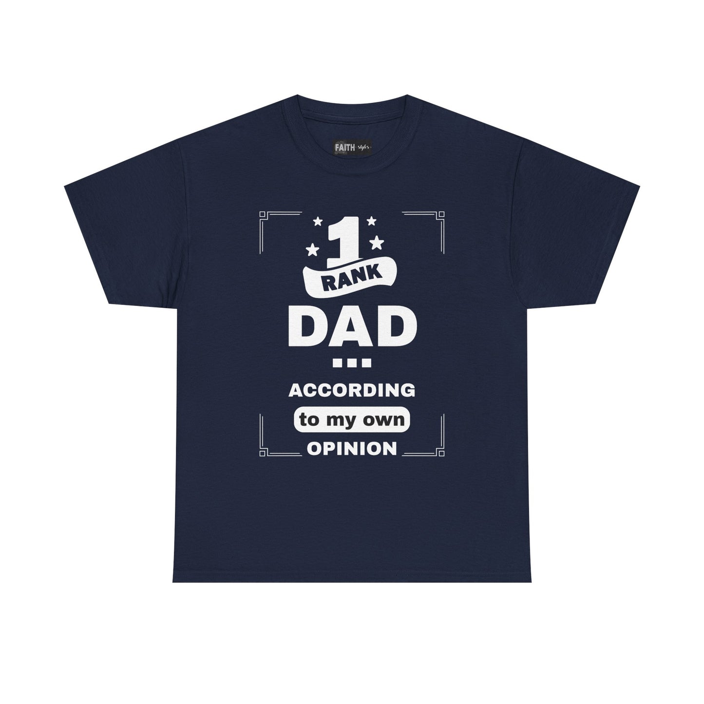 #1 Dad Unisex Heavy Cotton Tee - Perfect Gift for Father's Day, Birthday, or Family Celebrations, Casual Wear, Statement T-Shirt
