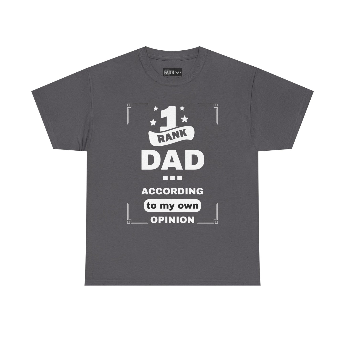 #1 Dad Unisex Heavy Cotton Tee - Perfect Gift for Father's Day, Birthday, or Family Celebrations, Casual Wear, Statement T-Shirt
