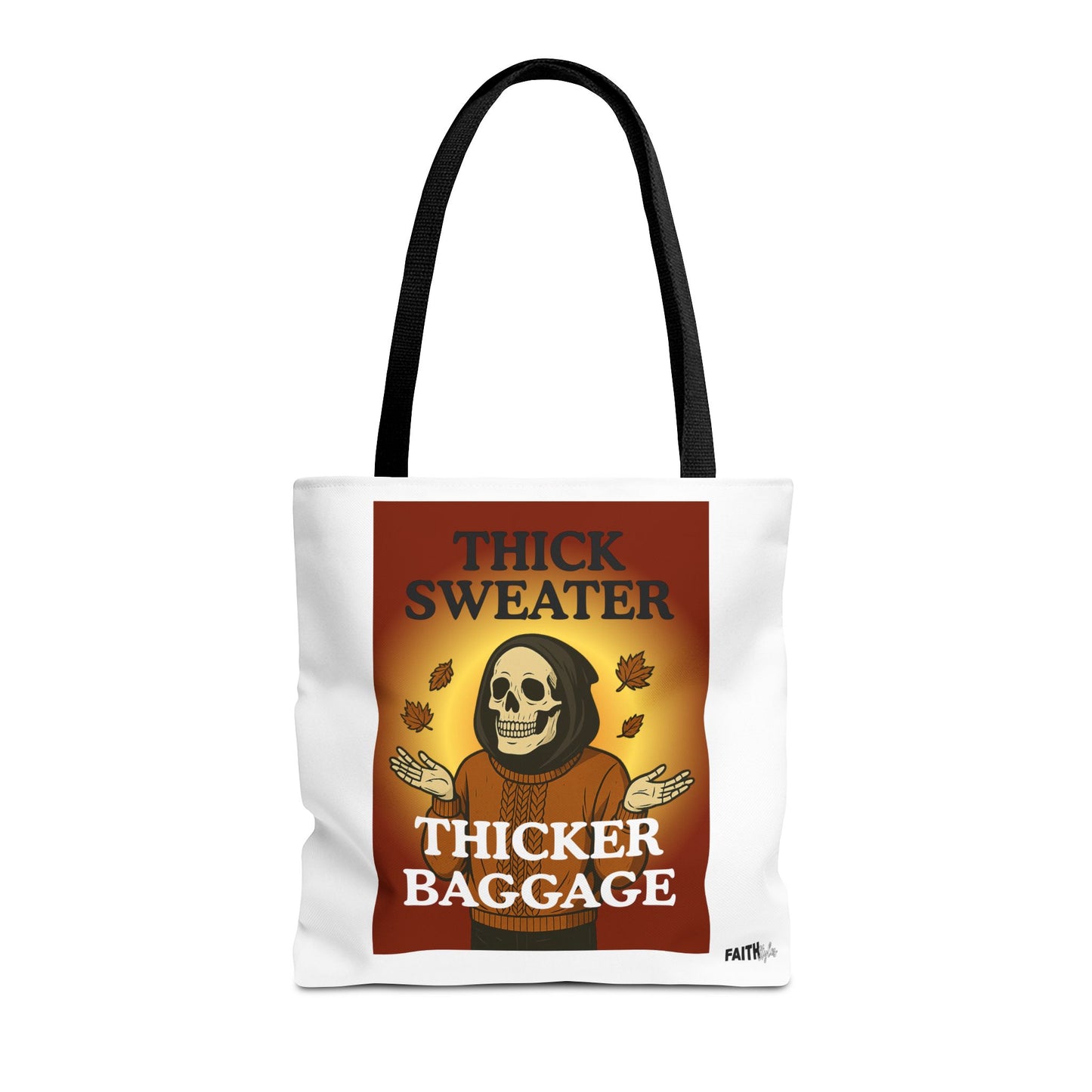 FaithStyles Fall-Themed Thicker Baggage Tote Bag, Halloween, Autumn Vibes, Eco-Friendly Gift, Spooky Baggage, Seasonal Carryall, Shopping Bag, Casual Style