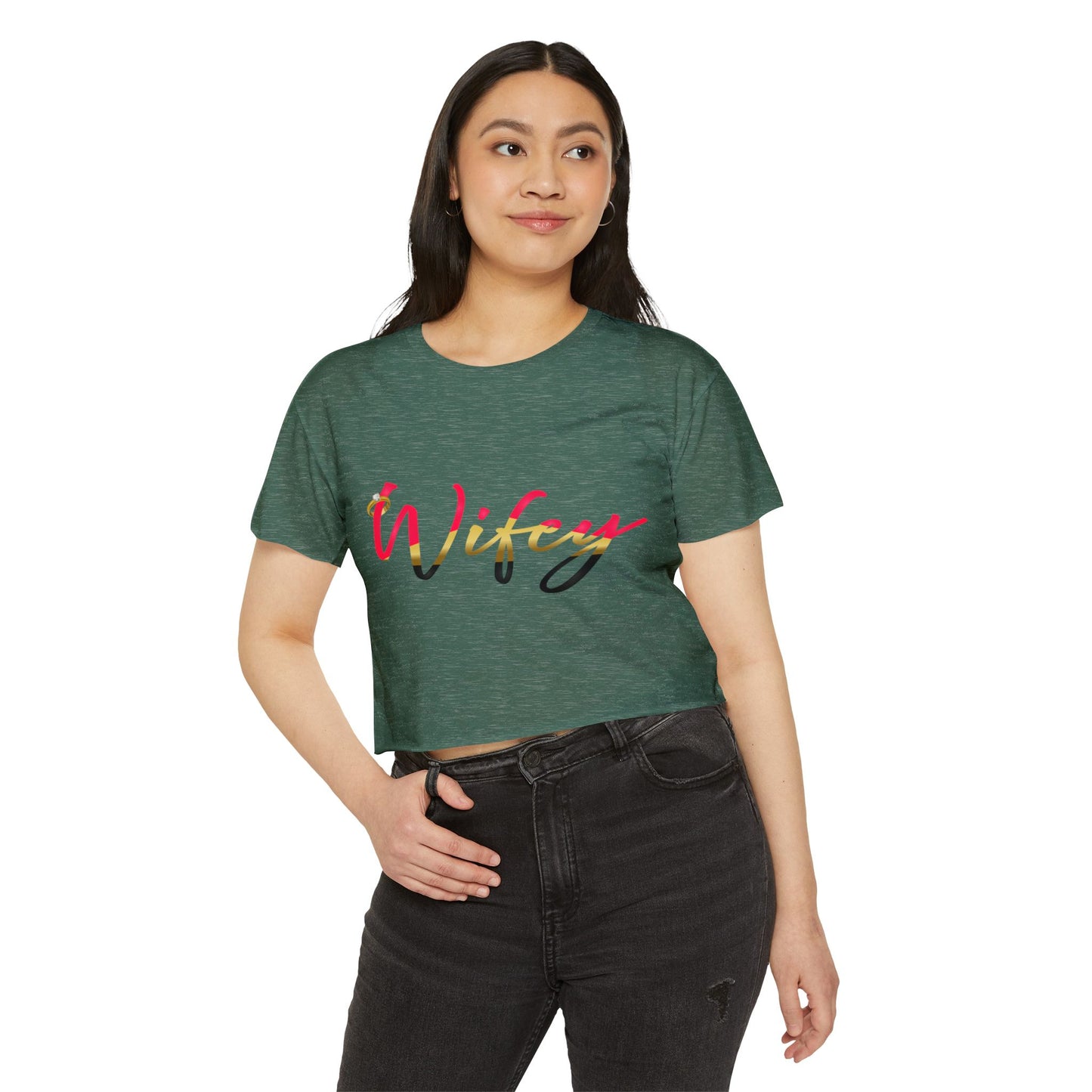 Women's Festival Crop Top, Cute Wifey Top, Summer Crop Shirt, Boho Style Tee, Trendy Women's Apparel, Festival Outfit