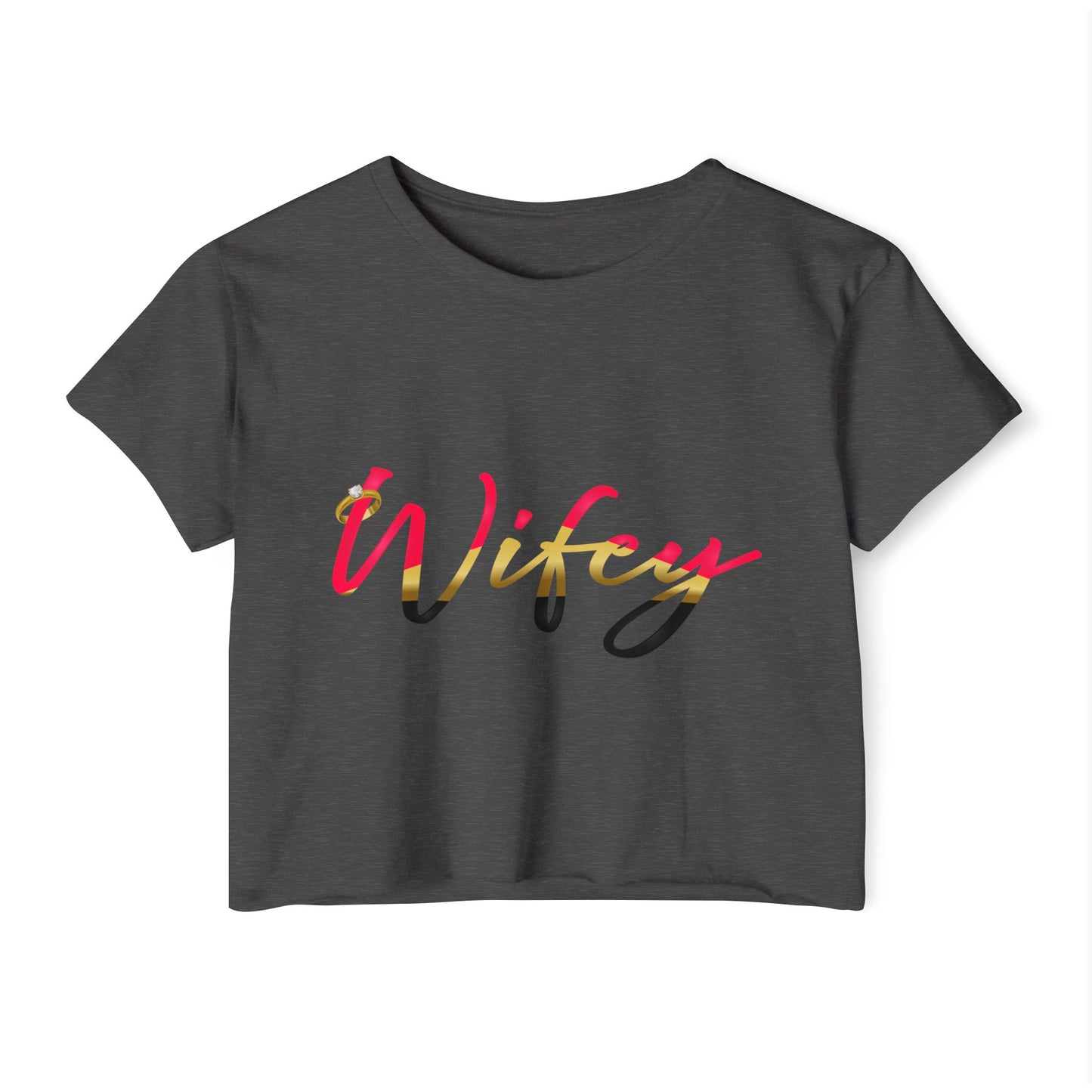 Women's Festival Crop Top, Cute Wifey Top, Summer Crop Shirt, Boho Style Tee, Trendy Women's Apparel, Festival Outfit