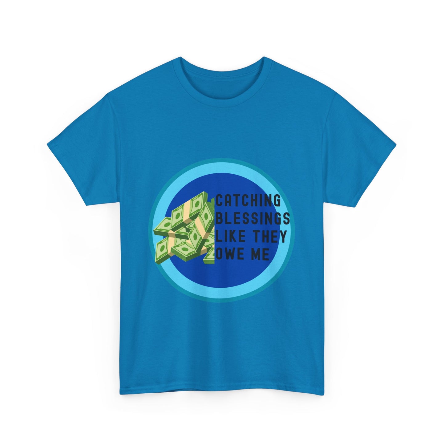 Catching Blessings Unisex Heavy Cotton Tee - Motivational Graphic T-Shirt