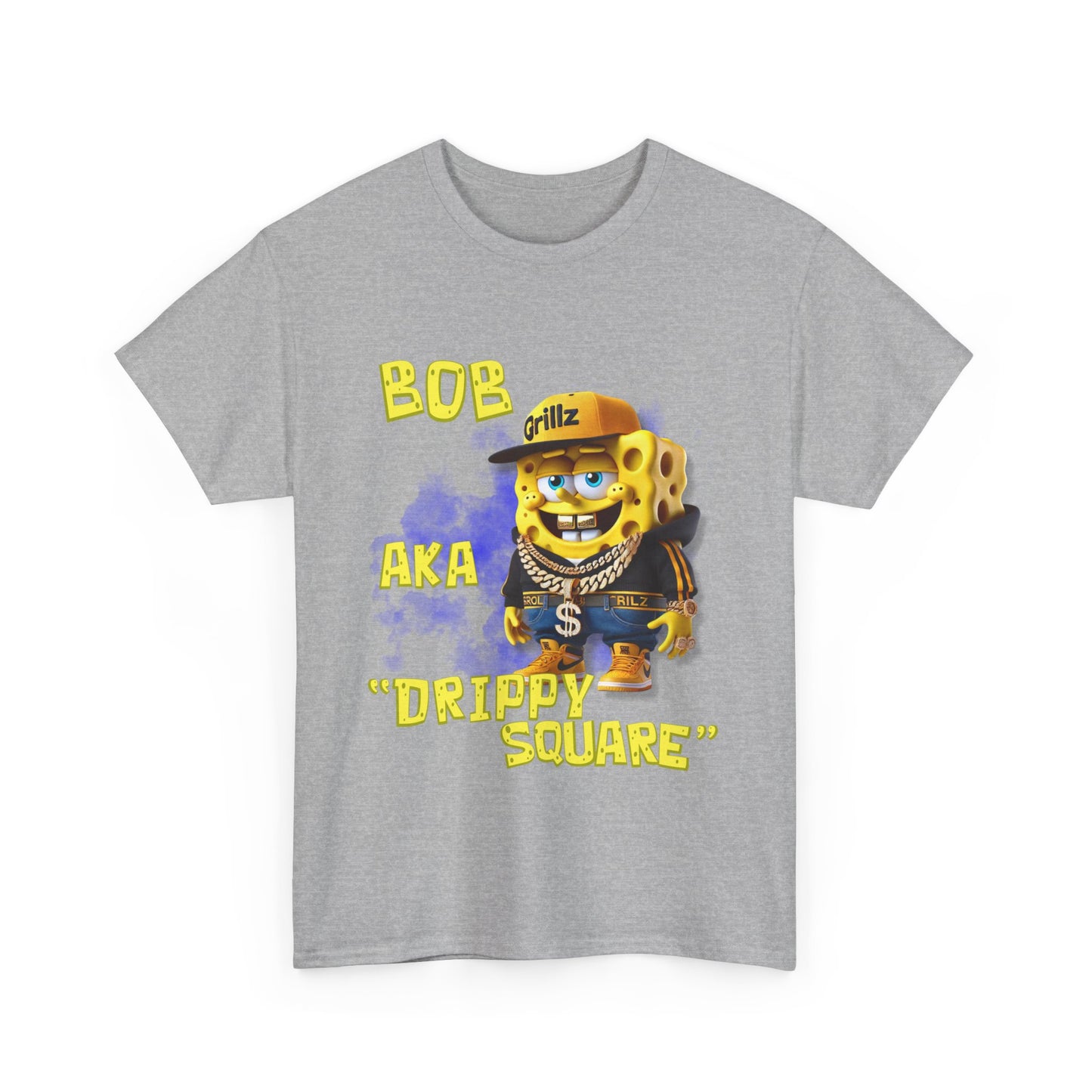 "DRIPPY SQUARE" Funny Unisex Heavy Cotton Tee - Graphic T-Shirt