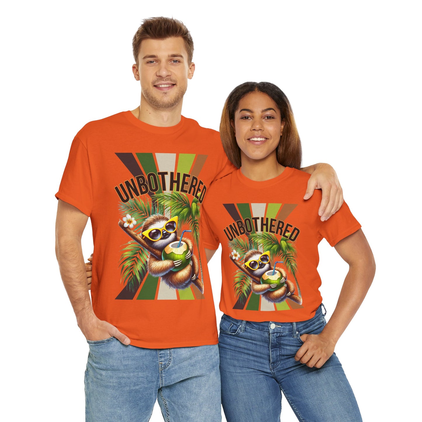 Chill Sloth Graphic Tee - Unbothered Cotton T-Shirt, Casual Wear, Perfect for Gifts, Nature Lovers, Relaxed Vibes