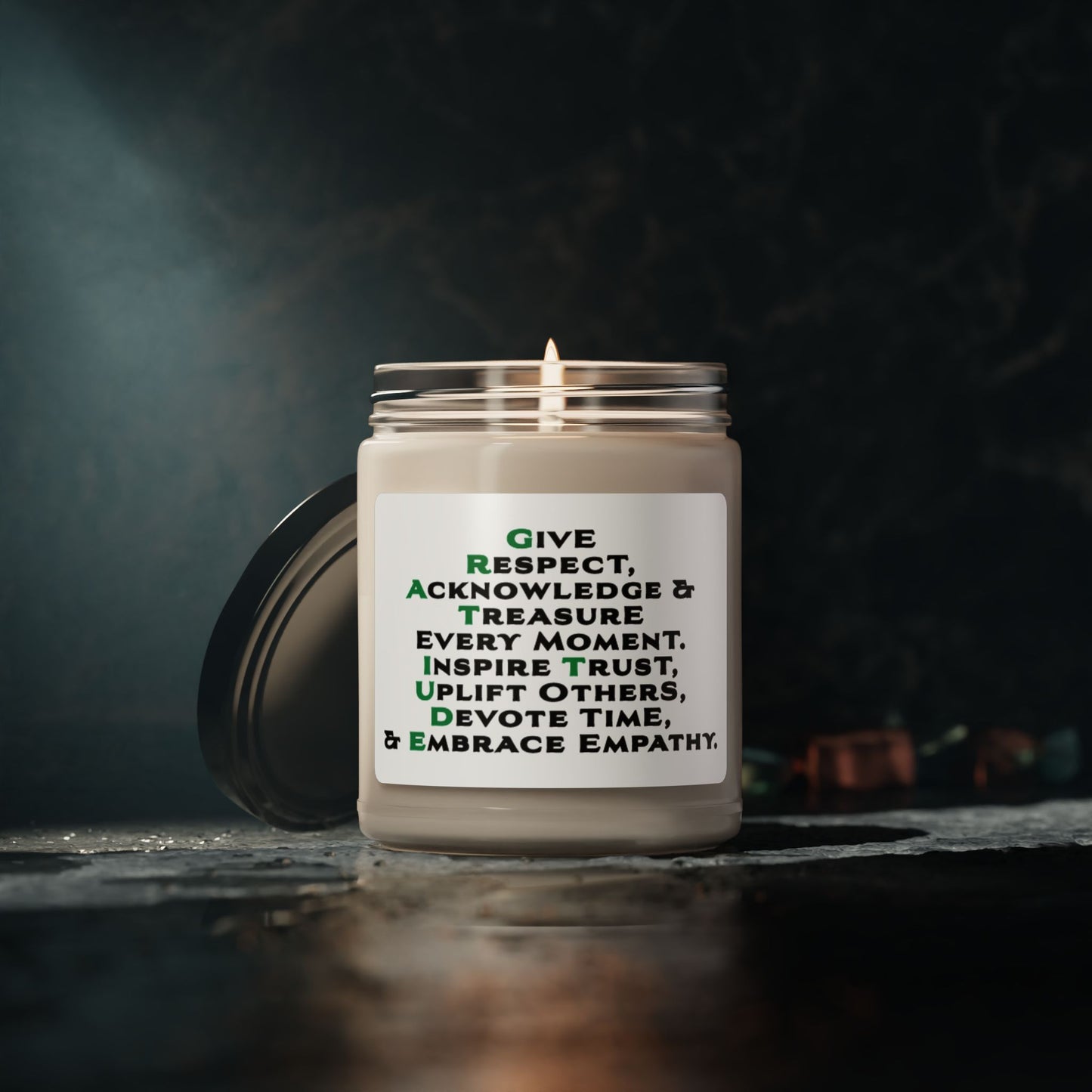 FaithStyles “Gratitude” Scented Soy Candle – Self-Care, Mindfulness & Home Decor