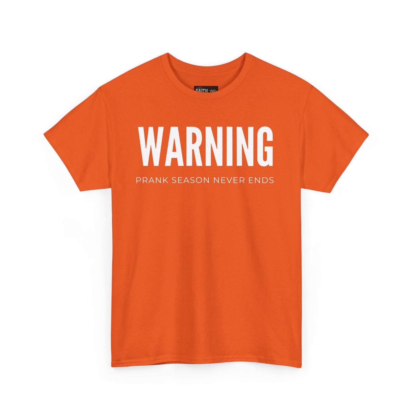 Warning Prank Season Unisex Heavy Cotton Tee | Fun Gift, Casual Wear, Comedy Merchandise, Birthday Gift, Prankster Shirt