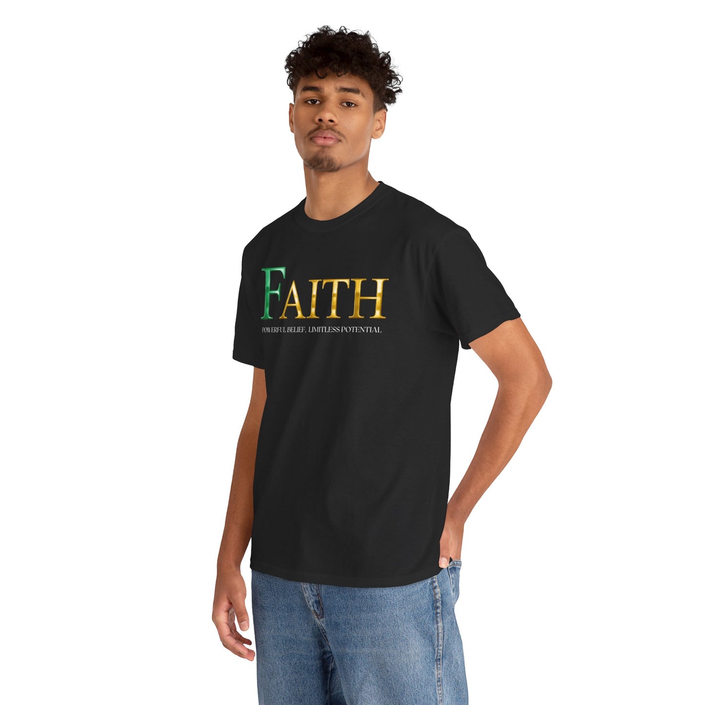 Faith Unisex Heavy Cotton Tee - Inspirational Shirt, Everyday Wear, Faith-Based Gift, Motivational Apparel, Casual Style