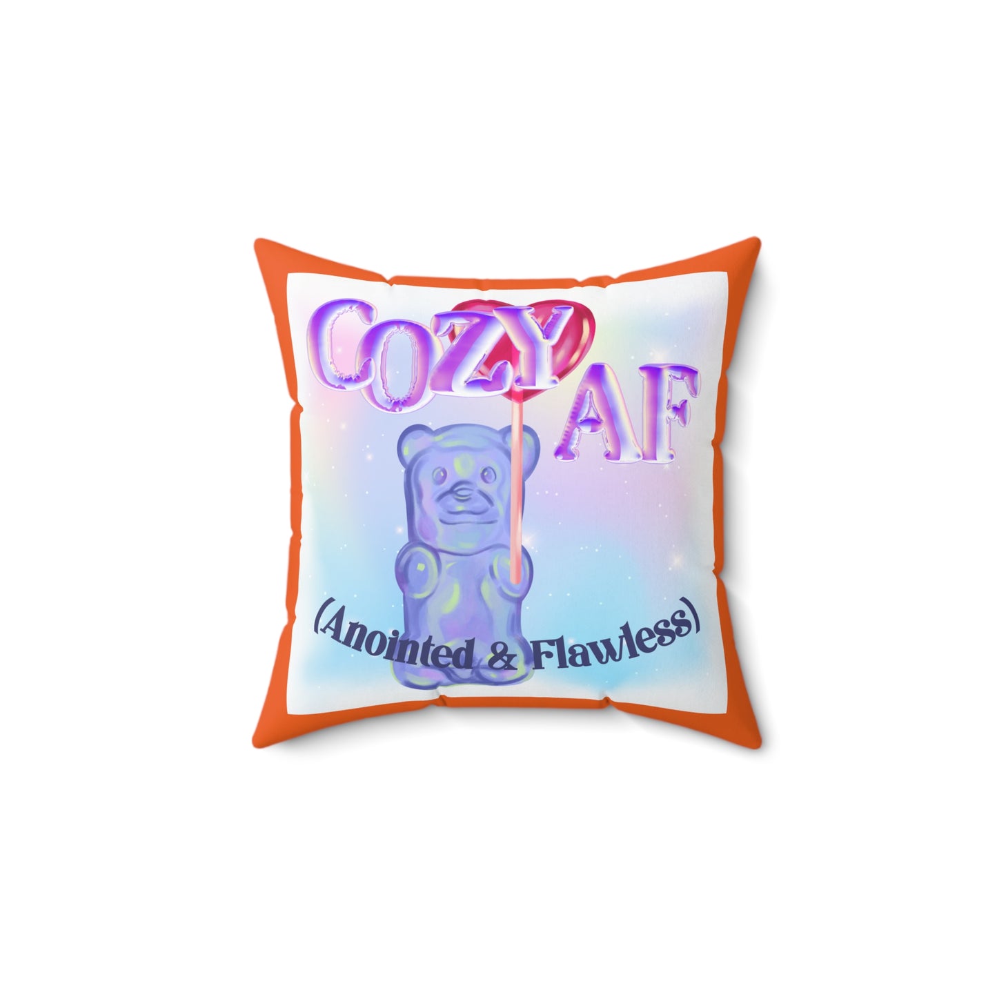 Autumn's Cozy AF Square Pillow - Cute Home Decor, Gift for Friends, Plush Cushion, Holiday Decoration, Soft Throw Pillow