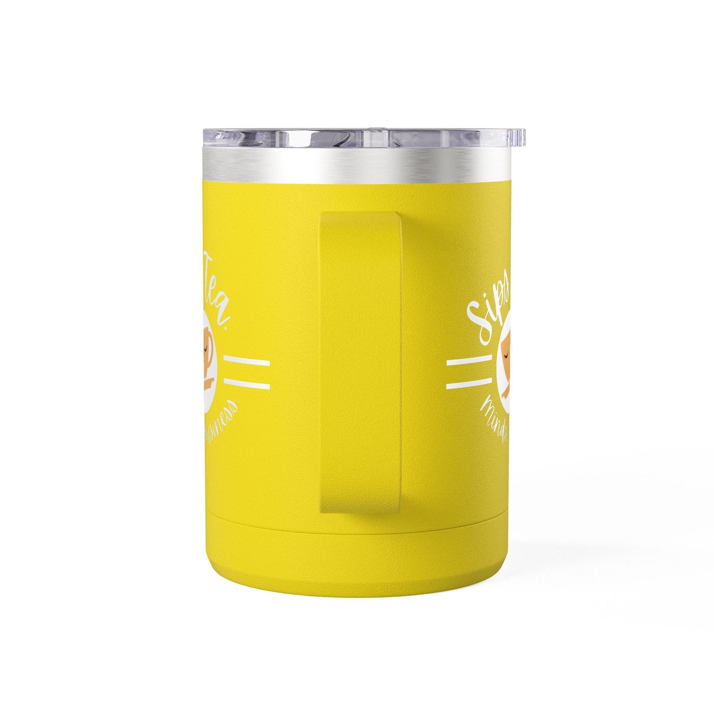 Coffee Lover's Tumbler with Sips Tea Design, Insulated Mug for Home, Travel, Gift for Coffee & Tea Lovers, Birthday, Office, Everyday Use