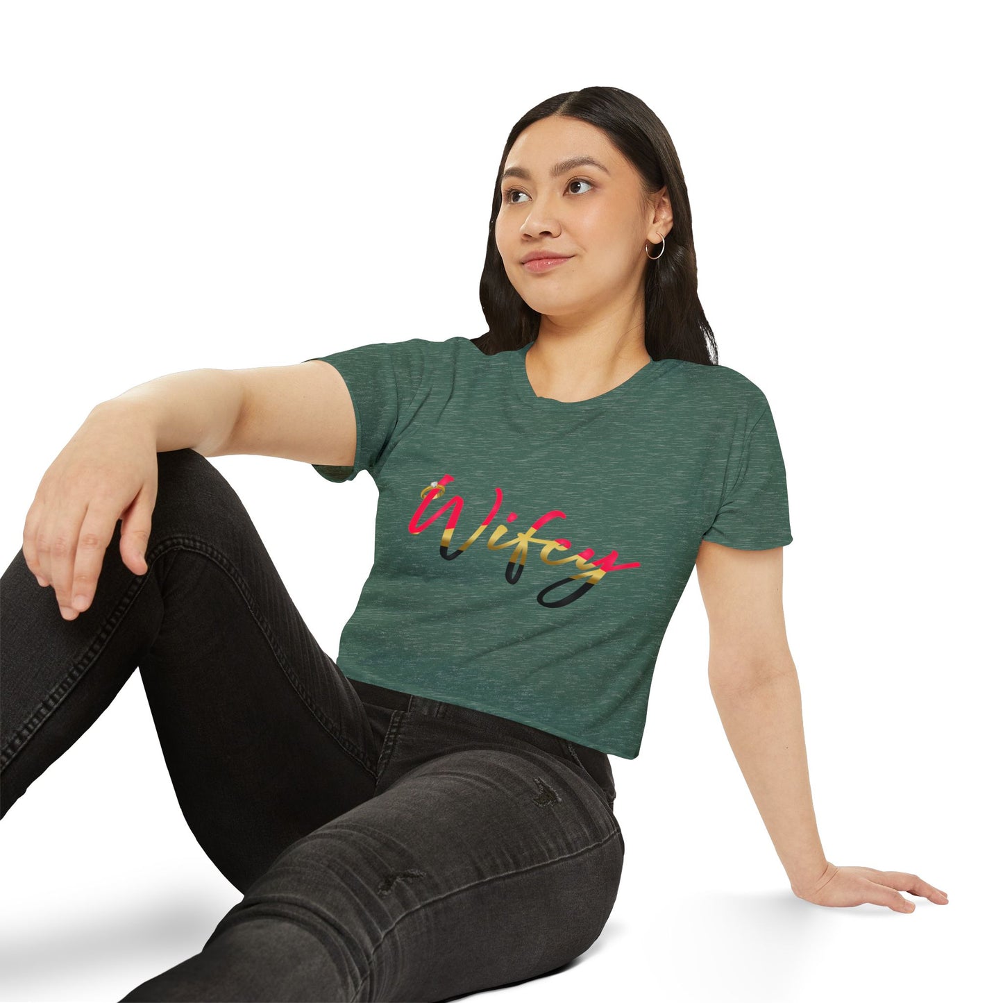 Women's Festival Crop Top, Cute Wifey Top, Summer Crop Shirt, Boho Style Tee, Trendy Women's Apparel, Festival Outfit