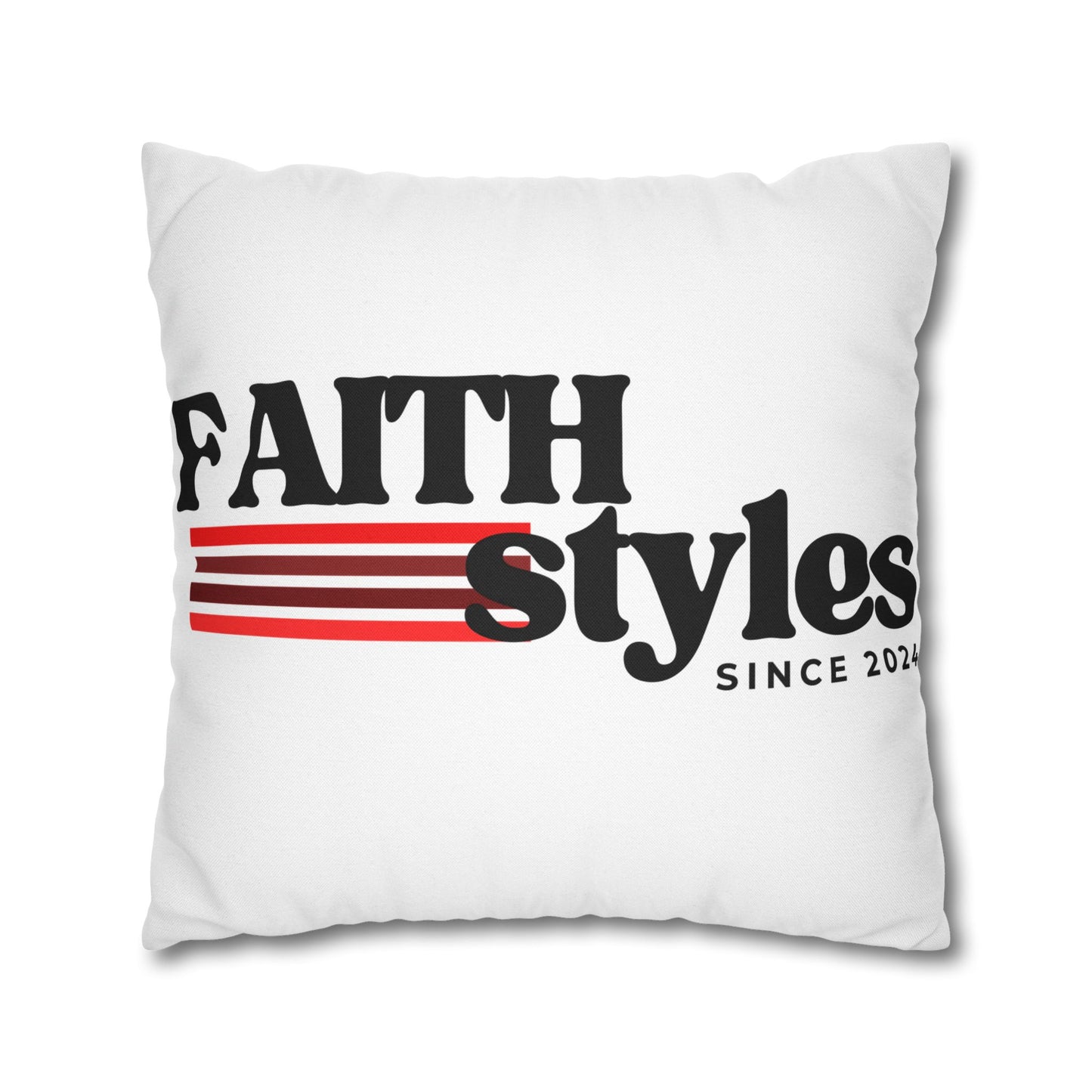 Faith Themed Square Pillowcase, Inspirational Home Decor, Throw Pillow Cover, Modern Accent Cushion, Gift for New Home