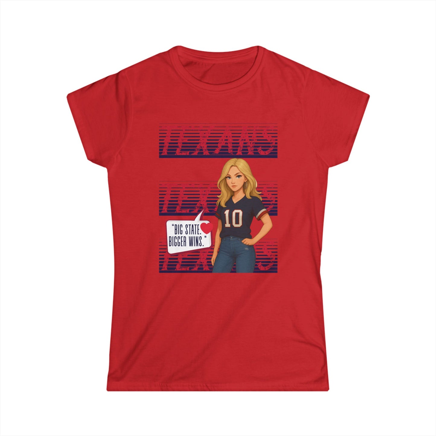Texans Spirit Women's Tee, Game Day Shirt, Cute Fan Tee, State Pride Apparel, Sports Lover Gift