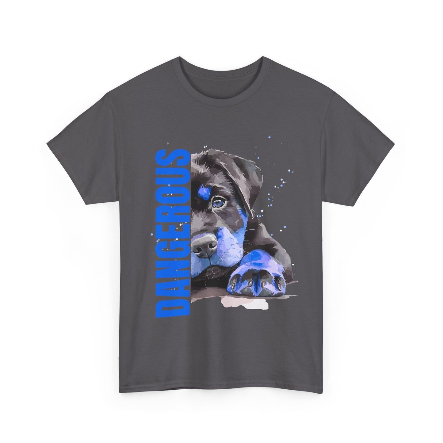 "'DANGEROUS" Cool Dog Lover Tee - Unisex Heavy Cotton T-Shirt