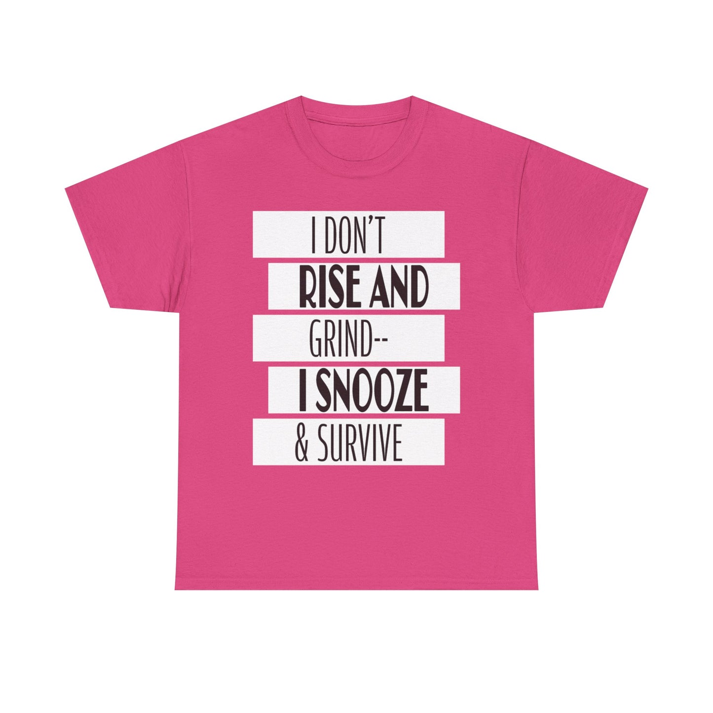 Funny Snooze Survival Tee for Lazy Days, Male's Cotton T-Shirt, Gift for Coffee Lovers, Sleepyhead Apparel, Relaxed Lifestyle Top