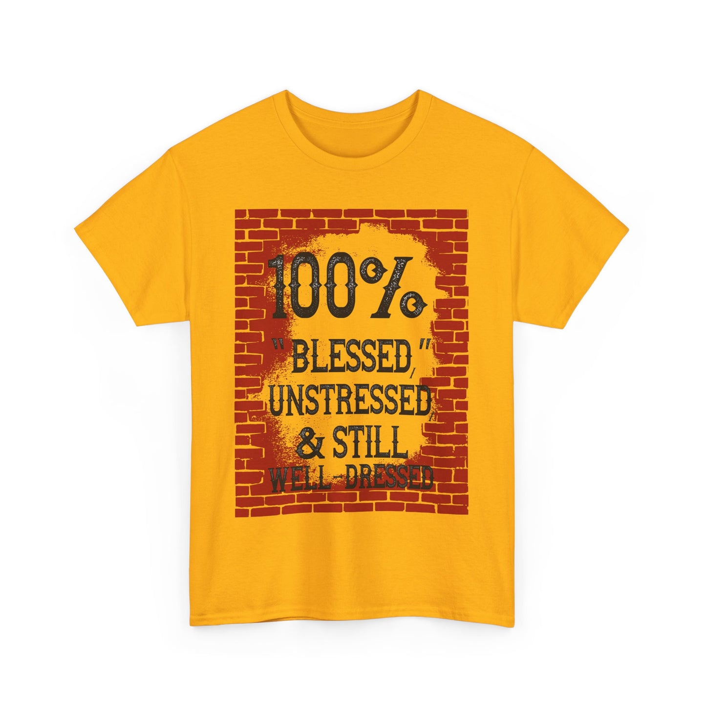 "100% Blessed" Unisex Heavy Cotton Tee - Motivational T-Shirt for Everyday Inspiration