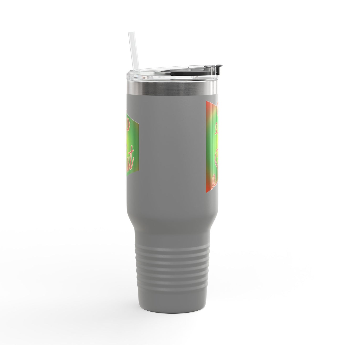 Vibrant Insulated Travel Mug - Sip & Strut, Perfect for Coffee Lovers, Road Trips, Outdoor Adventures, Gift for Holidays, Motivational Mug