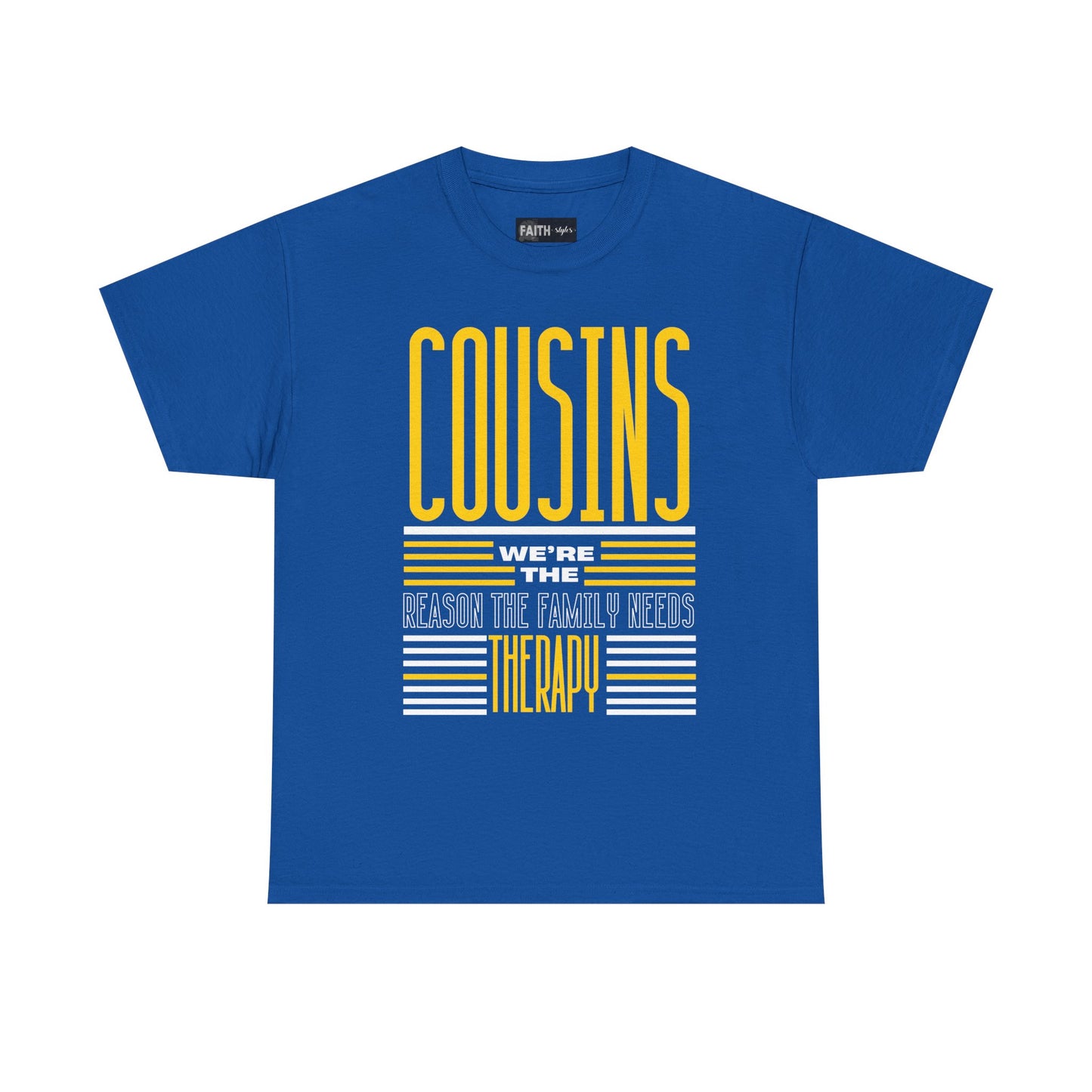 Cousins Therapy Tees, Family Reunion Shirt, Casual Wear, Gift for Cousins, Fun Family Quote Tee