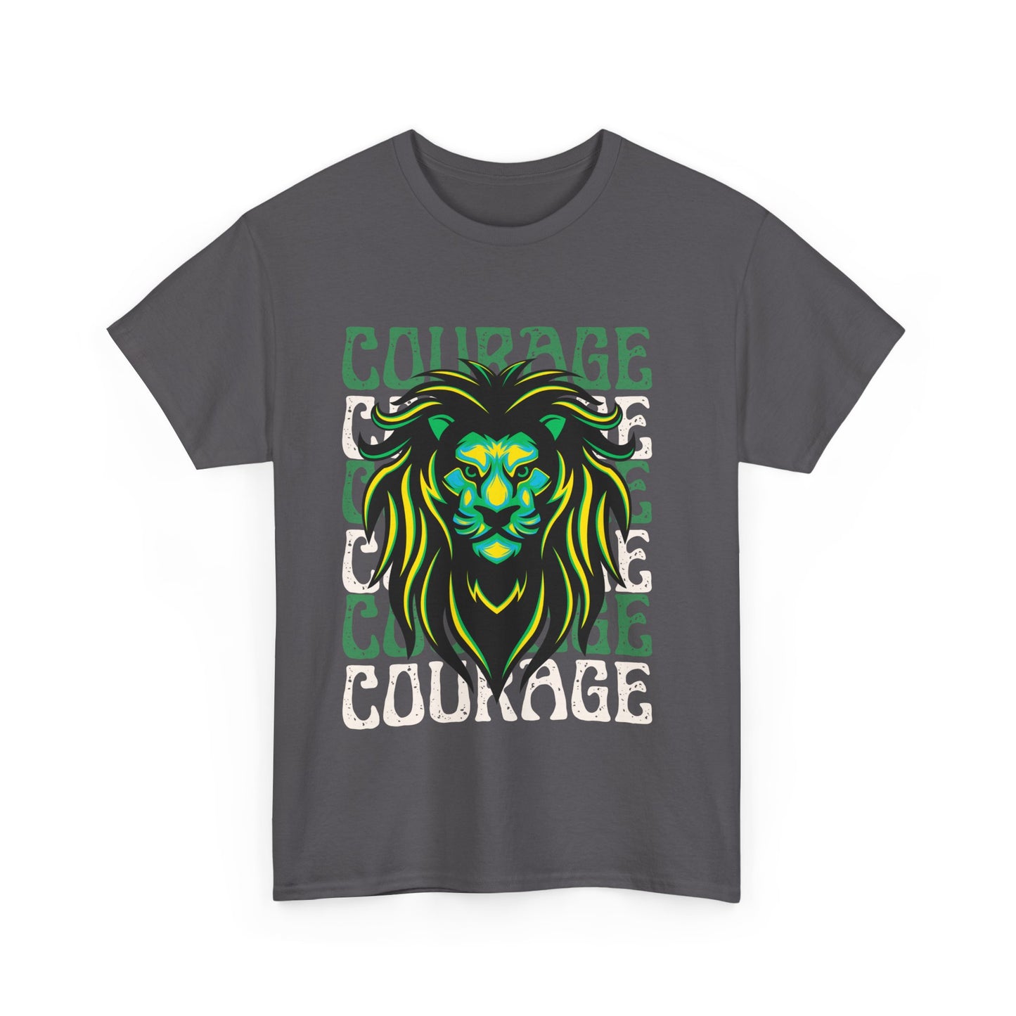 Courageous Lion Tee, Motivational Shirt, Unisex Cotton T-Shirt, Gift for Strength, Inspirational Apparel, Courage Theme