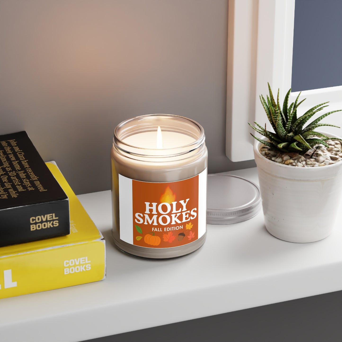 Scented Soy Candle - Holy Smokes Fall Edition, Cozy Home Decor, Autumn Gift, Thanksgiving Candle, Fall Aromatherapy, Seasonal Fragrance