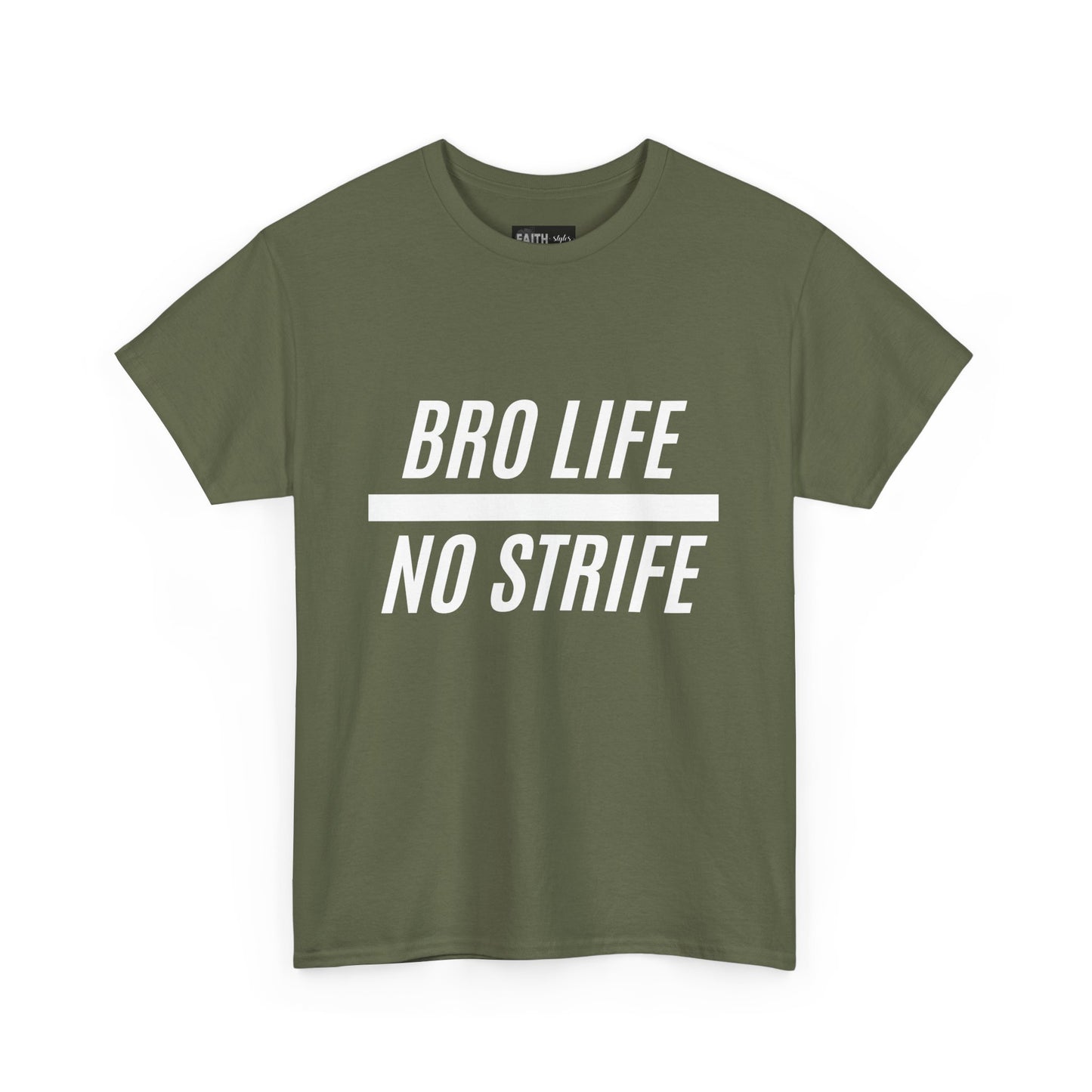 Bro Life Unisex Heavy Cotton Tee, Casual Graphic T-Shirt, Funny Gift for Friends, Everyday Wear, Brotherhood Apparel, Birthday Gift