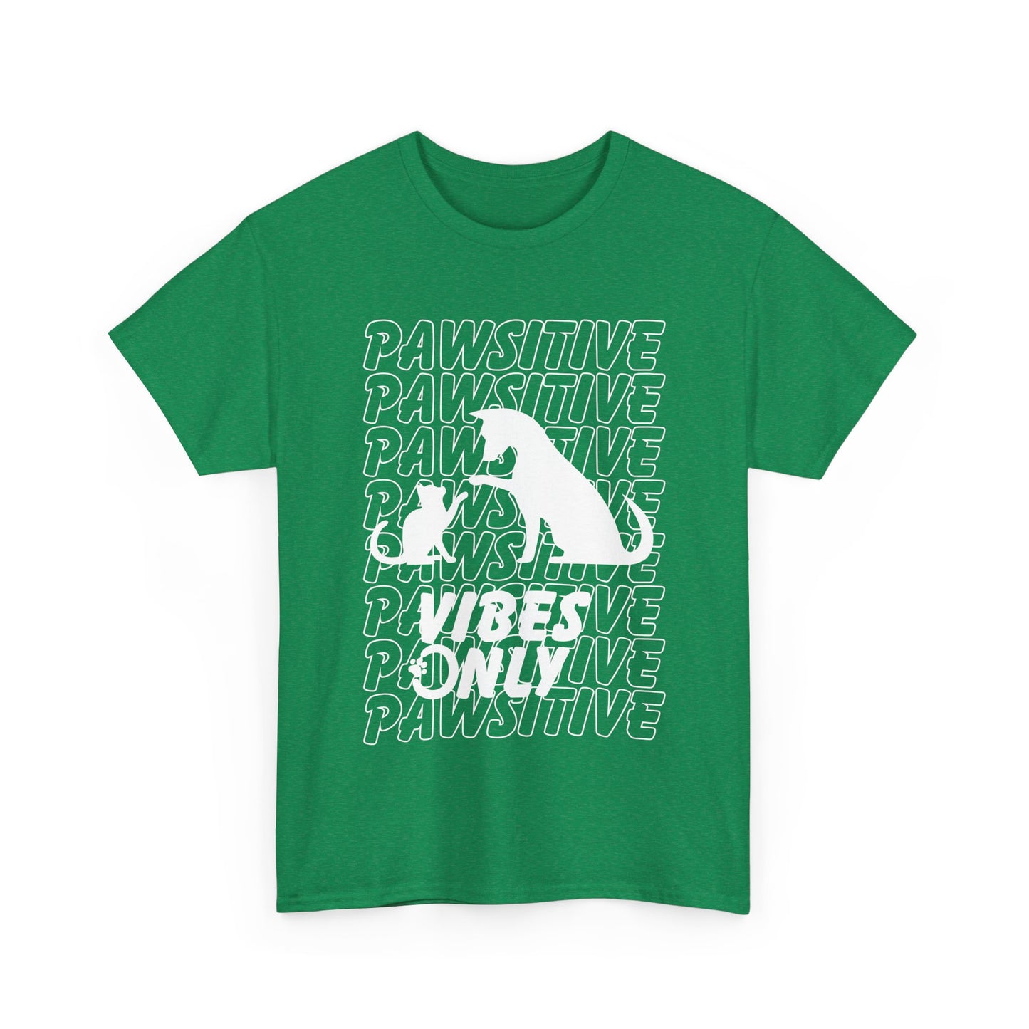 "Pawsitive Vibes Only" Unisex Heavy Cotton T-shirt