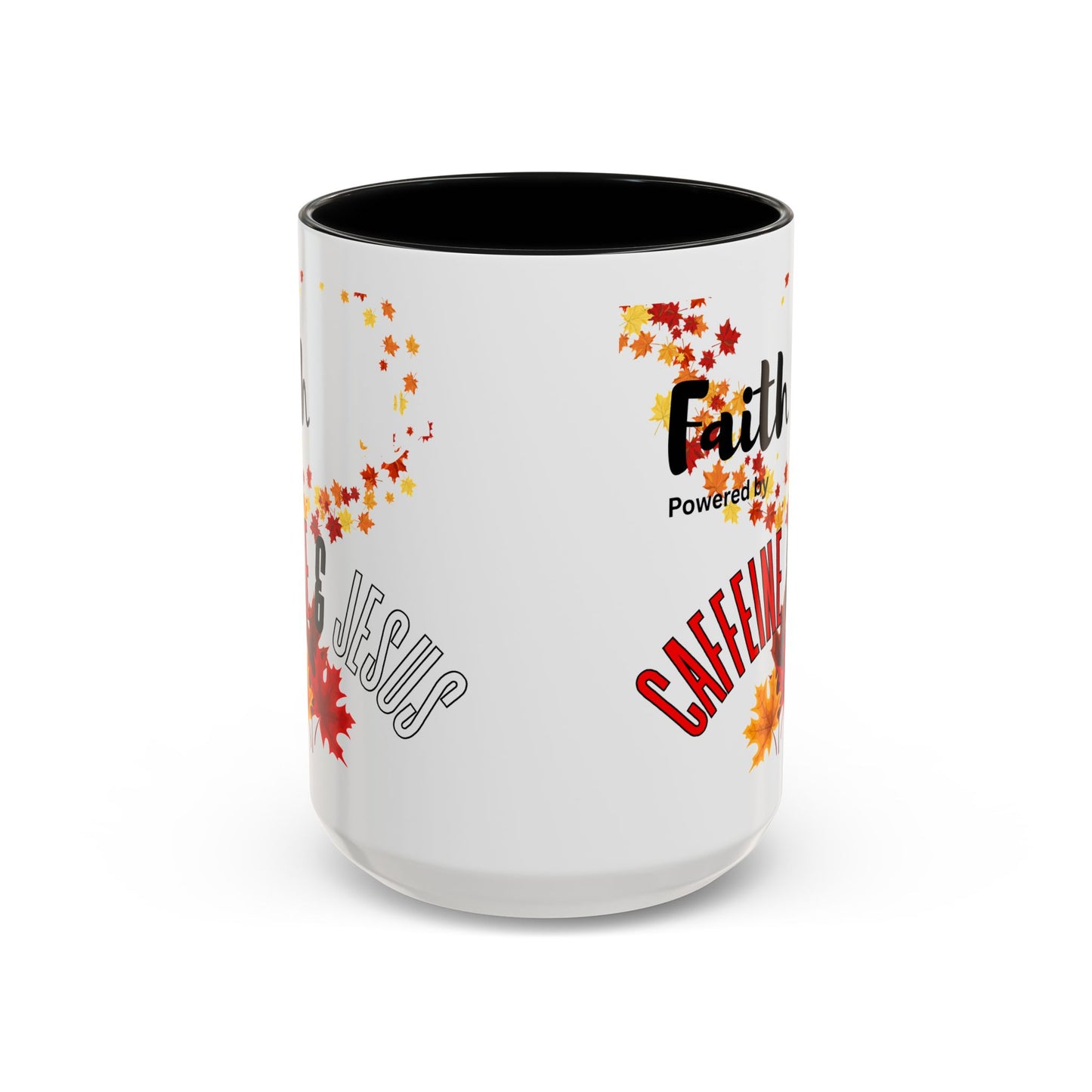 Faith & Caffeine Fall Coffee Mug | Perfect for Autumn Lovers, Thanksgiving Gift, Religious Coffee Cup, Inspirational Drinkware, Cozy Vibes