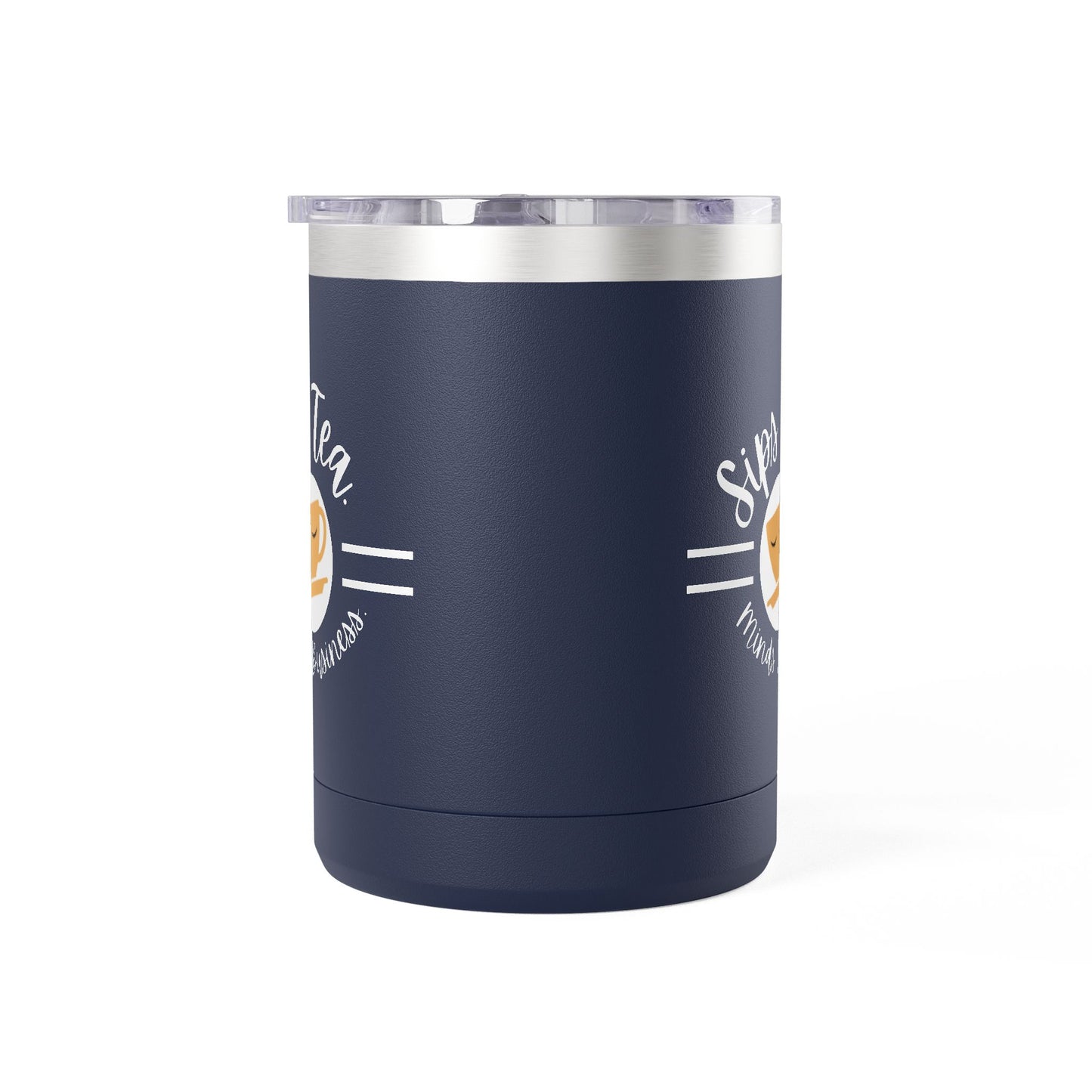 Coffee Lover's Tumbler with Sips Tea Design, Insulated Mug for Home, Travel, Gift for Coffee & Tea Lovers, Birthday, Office, Everyday Use