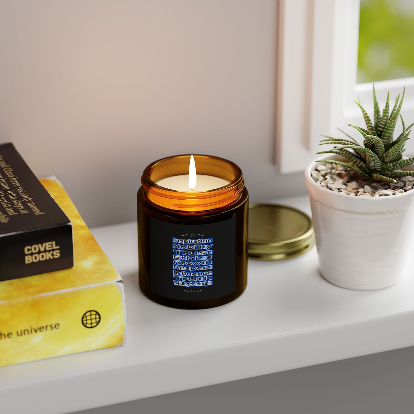 "INSPIRATION" Scented Candles, Coconut Apricot Wax (4oz, 9oz)