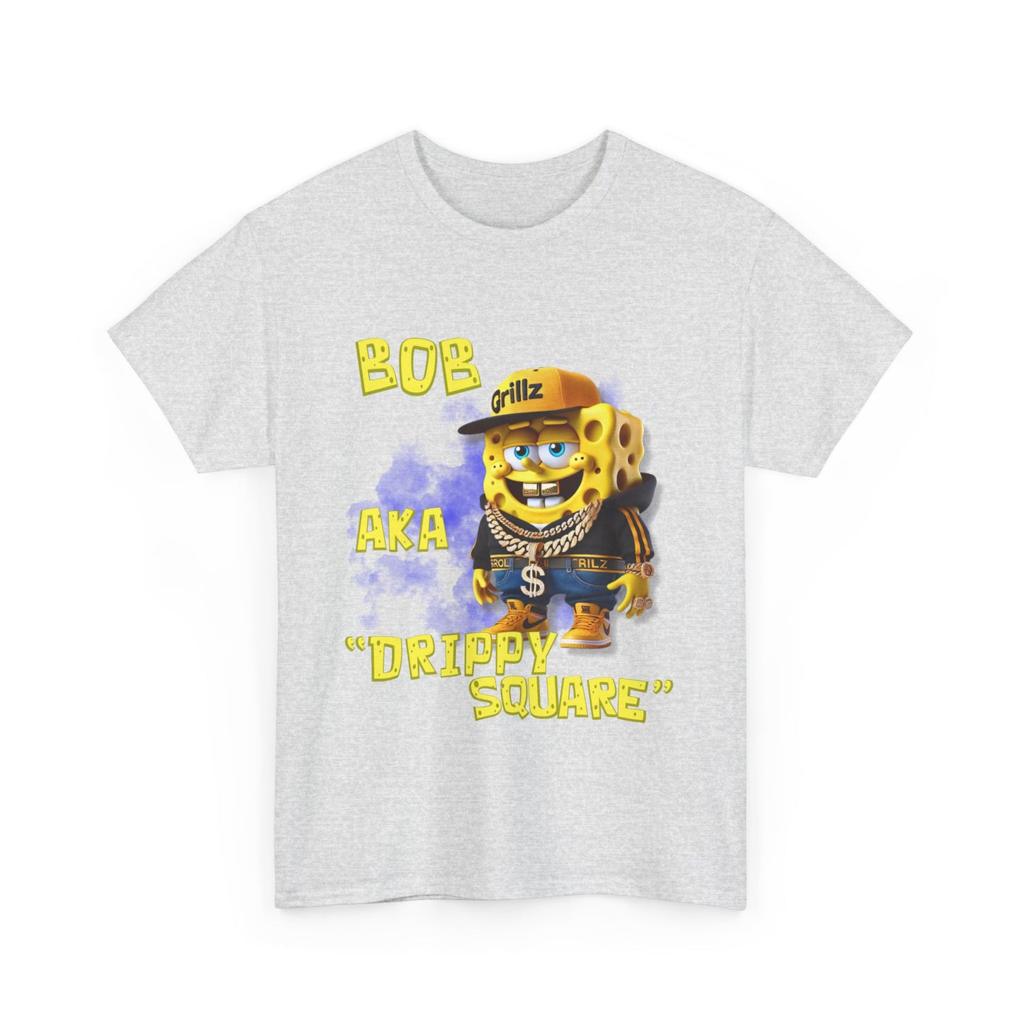 "DRIPPY SQUARE" Funny Unisex Heavy Cotton Tee - Graphic T-Shirt