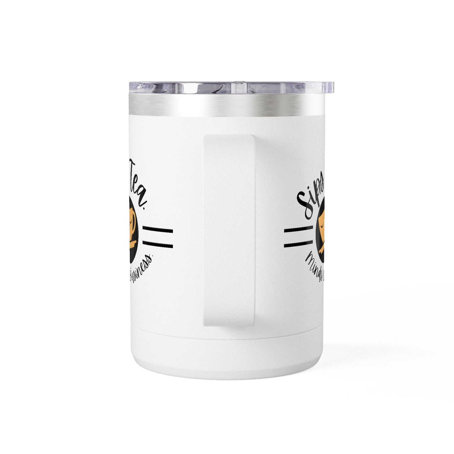 Coffee Lover's Tumbler with Sips Tea Design, Insulated Mug for Home, Travel, Gift for Coffee & Tea Lovers, Birthday, Office, Everyday Use