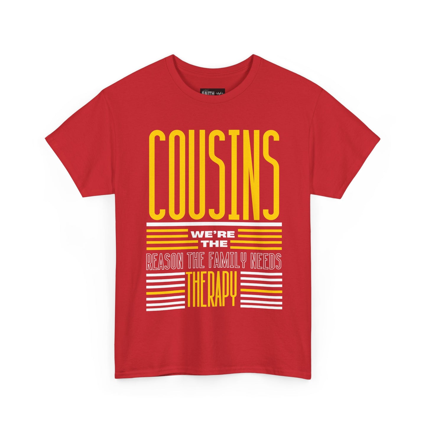 Cousins Therapy Tees, Family Reunion Shirt, Casual Wear, Gift for Cousins, Fun Family Quote Tee