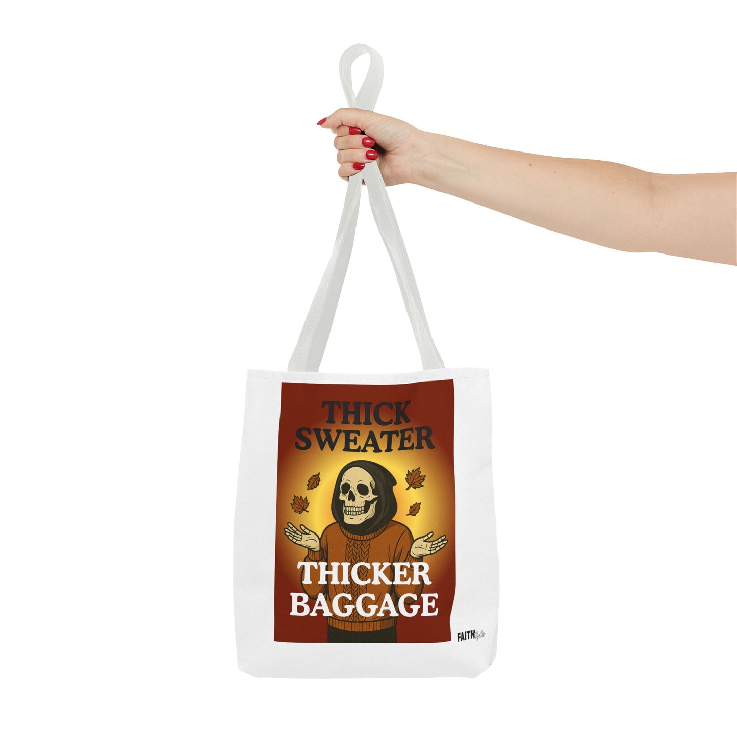 FaithStyles Fall-Themed Thicker Baggage Tote Bag, Halloween, Autumn Vibes, Eco-Friendly Gift, Spooky Baggage, Seasonal Carryall, Shopping Bag, Casual Style