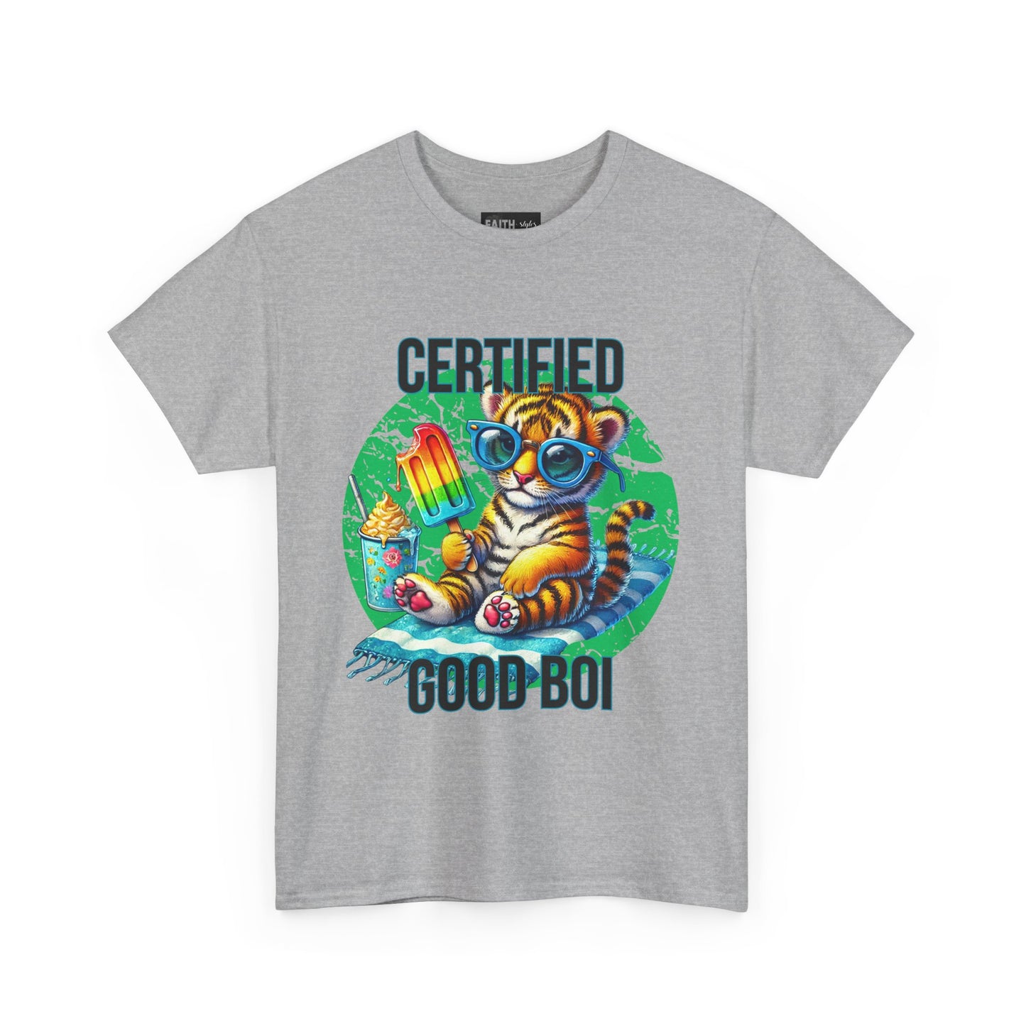 Certified Good Boi Unisex Heavy Cotton Tee, Animal Lover Tee, Cute Pet Shirt, Fun Graphic T-Shirt, Gift for Pet Owners, Casual Wear