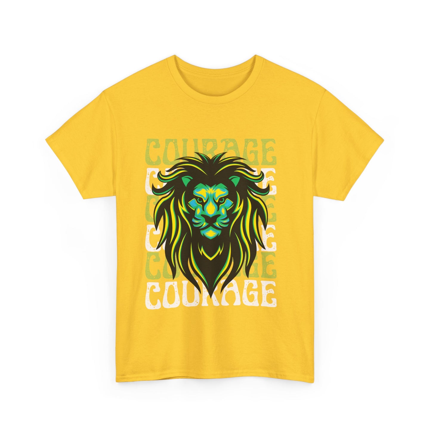 Courageous Lion Tee, Motivational Shirt, Unisex Cotton T-Shirt, Gift for Strength, Inspirational Apparel, Courage Theme