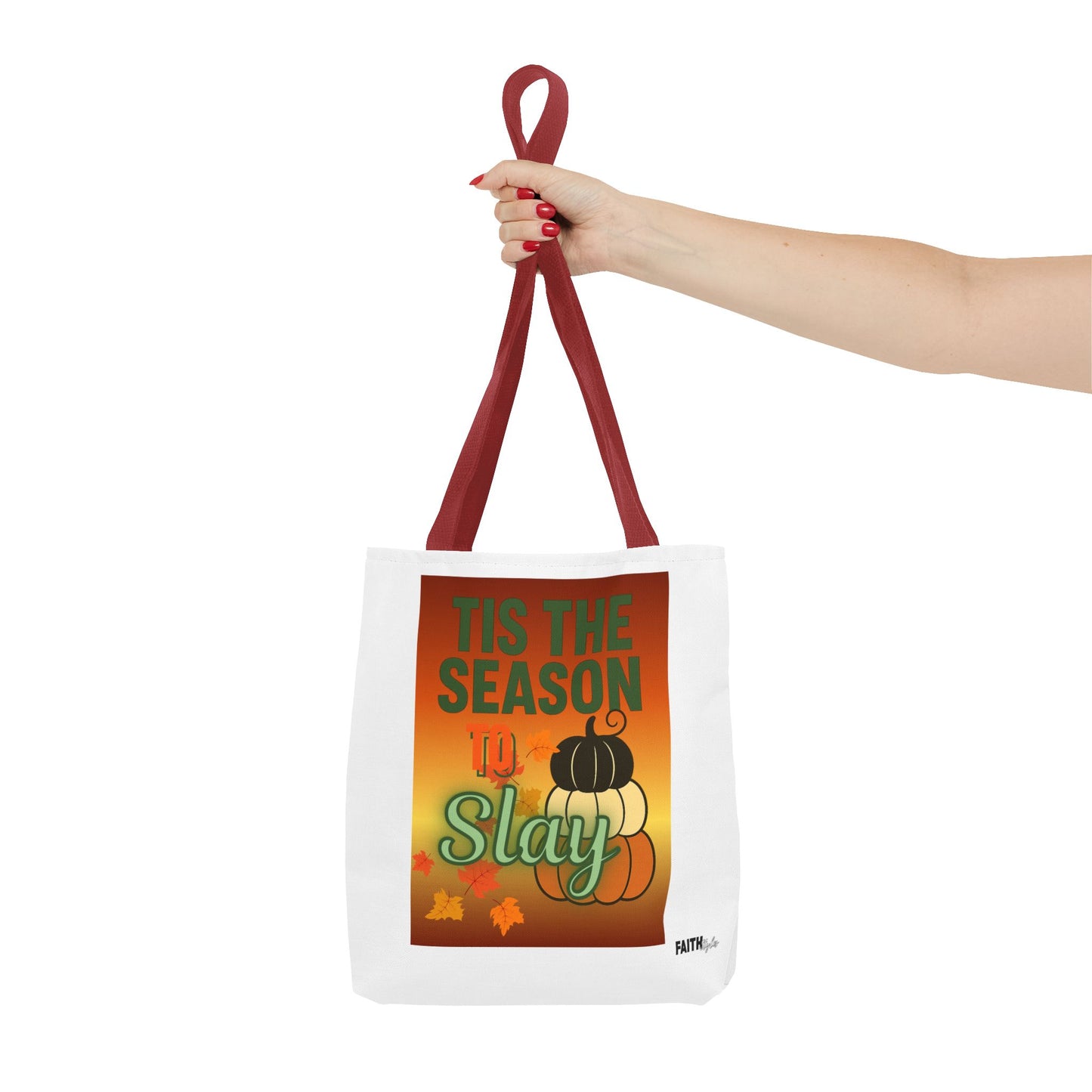 FaithStyles Seasonal Tote Bag: 'Tis the Season to Slay | Fall Shopping Bag, Halloween Tote, Autumn Handbag, Gift Bag, Eco-Friendly Tote