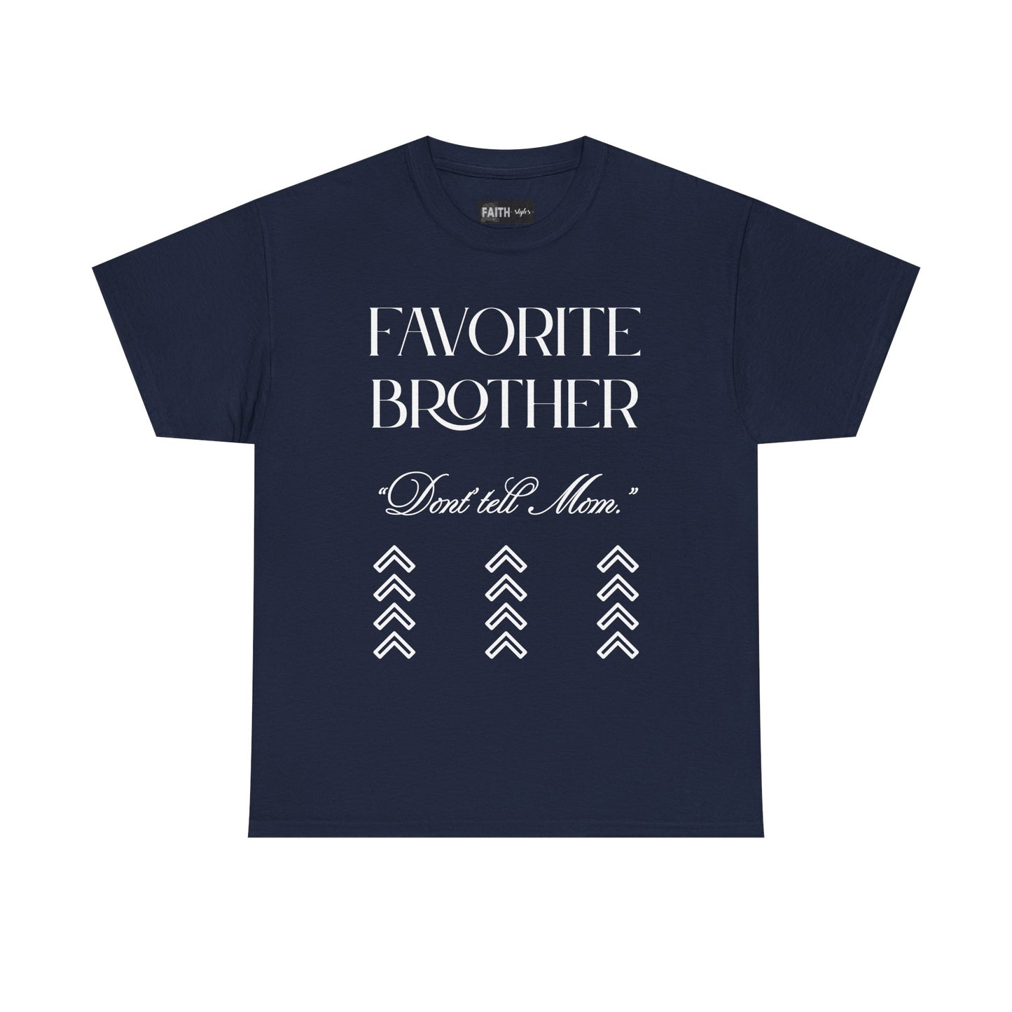 Favorite Brother Unisex Heavy Cotton Tee - Perfect Gift for Siblings, Casual Wear, Birthday, Family Reunion, Everyday Comfort